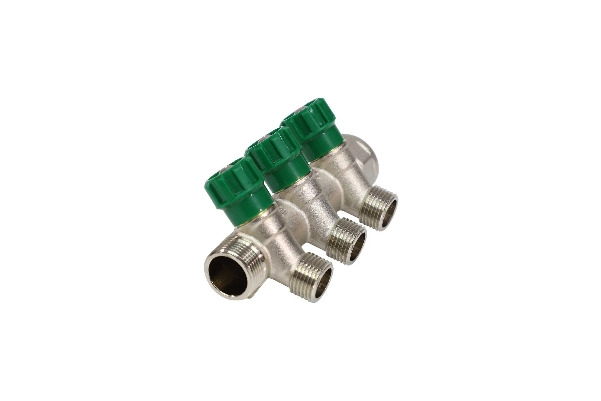 Коллектор лат клап рег SantechSystems 3/4", 3 выхода под плоское уплотнение 1/2" н/р, межосевое расстояние между выходами 36мм 129-9346
