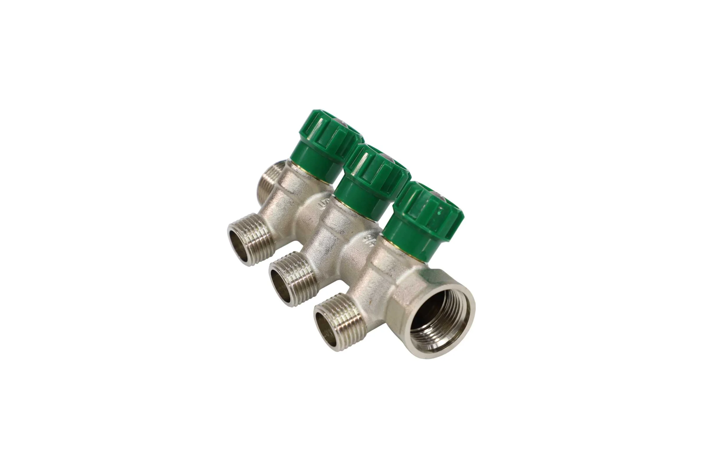 Коллектор лат клап рег SantechSystems 3/4", 3 выхода под плоское уплотнение 1/2" н/р, межосевое расстояние между выходами 36мм 129-9346