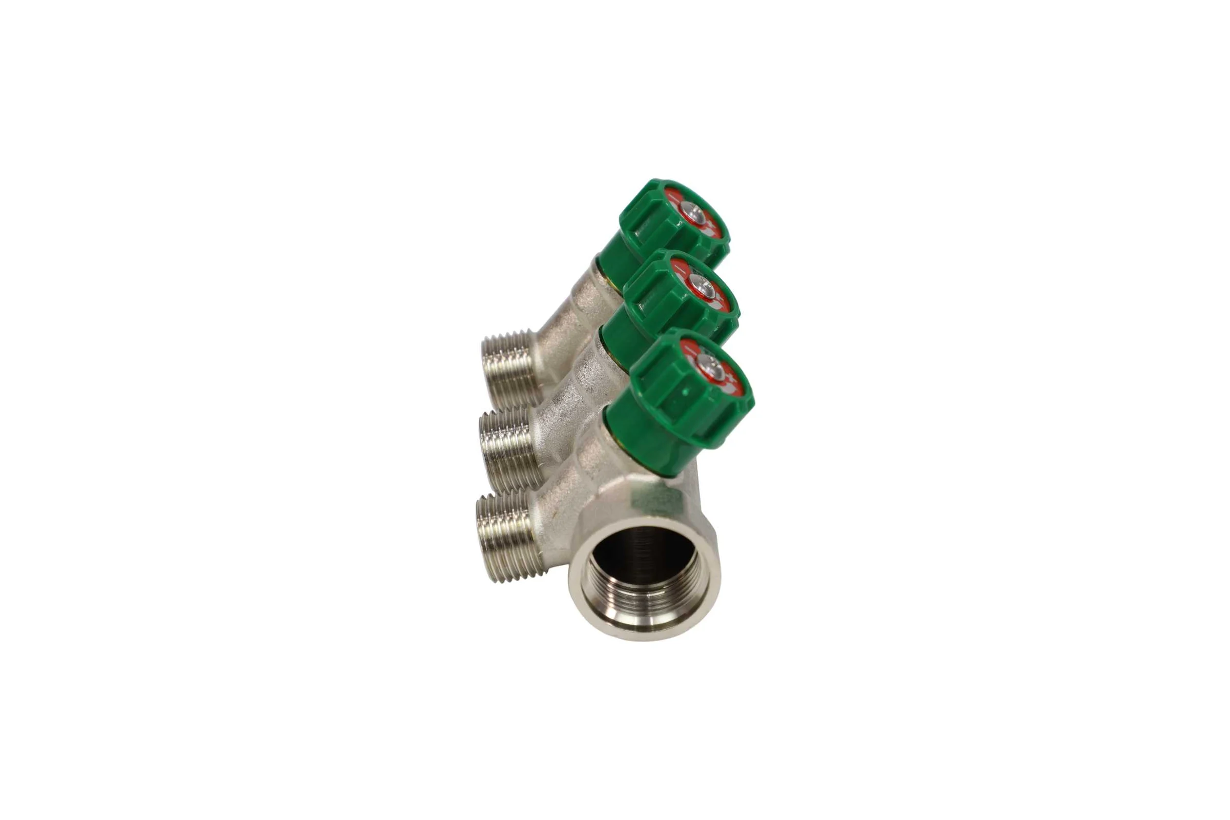 Коллектор лат клап рег SantechSystems 3/4", 3 выхода под плоское уплотнение 1/2" н/р, межосевое расстояние между выходами 36мм 129-9346