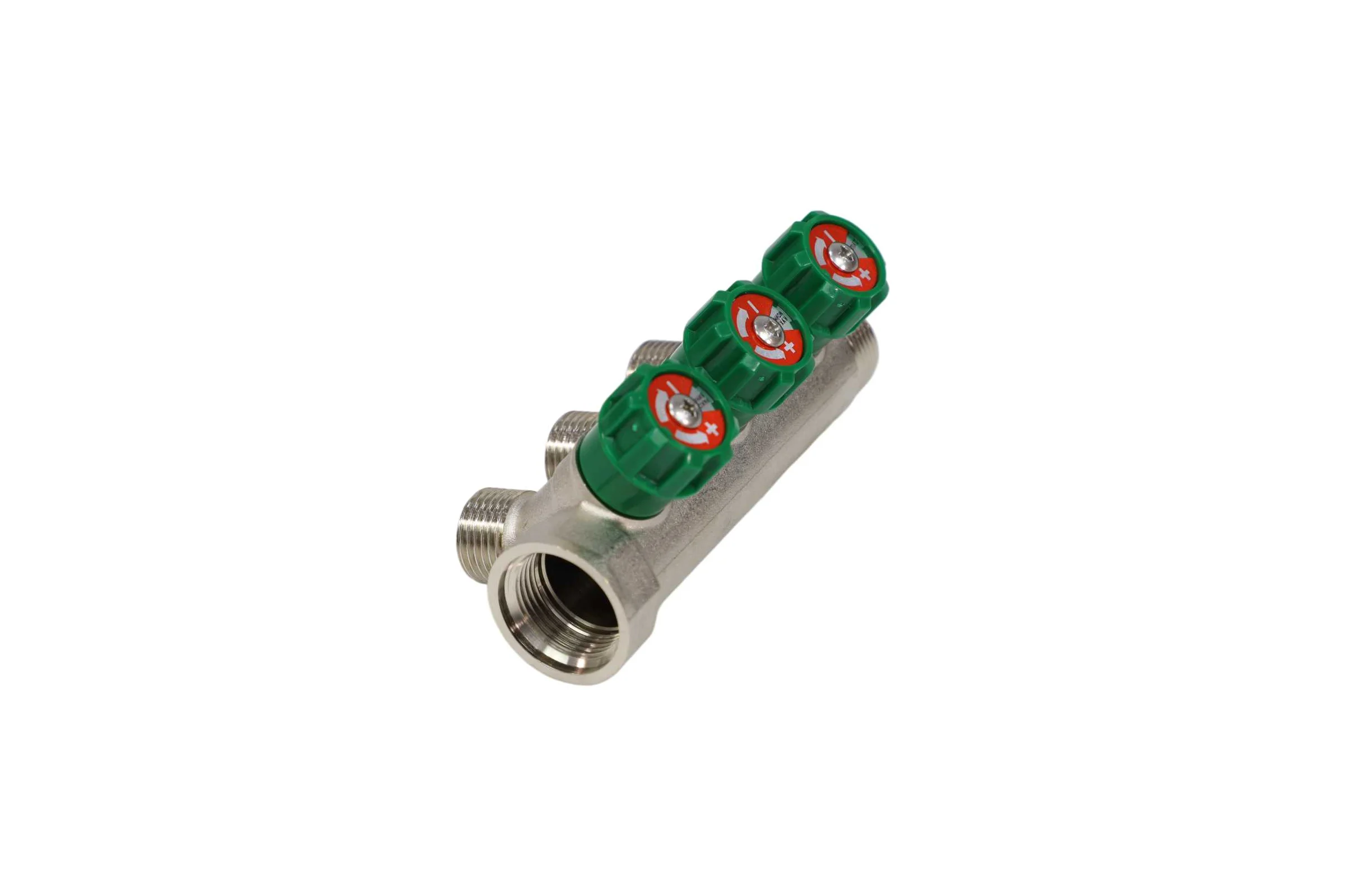 Коллектор лат клап рег SantechSystems 3/4", 3 выхода под плоское уплотнение 1/2" н/р, межосевое расстояние между выходами 36мм 129-9346