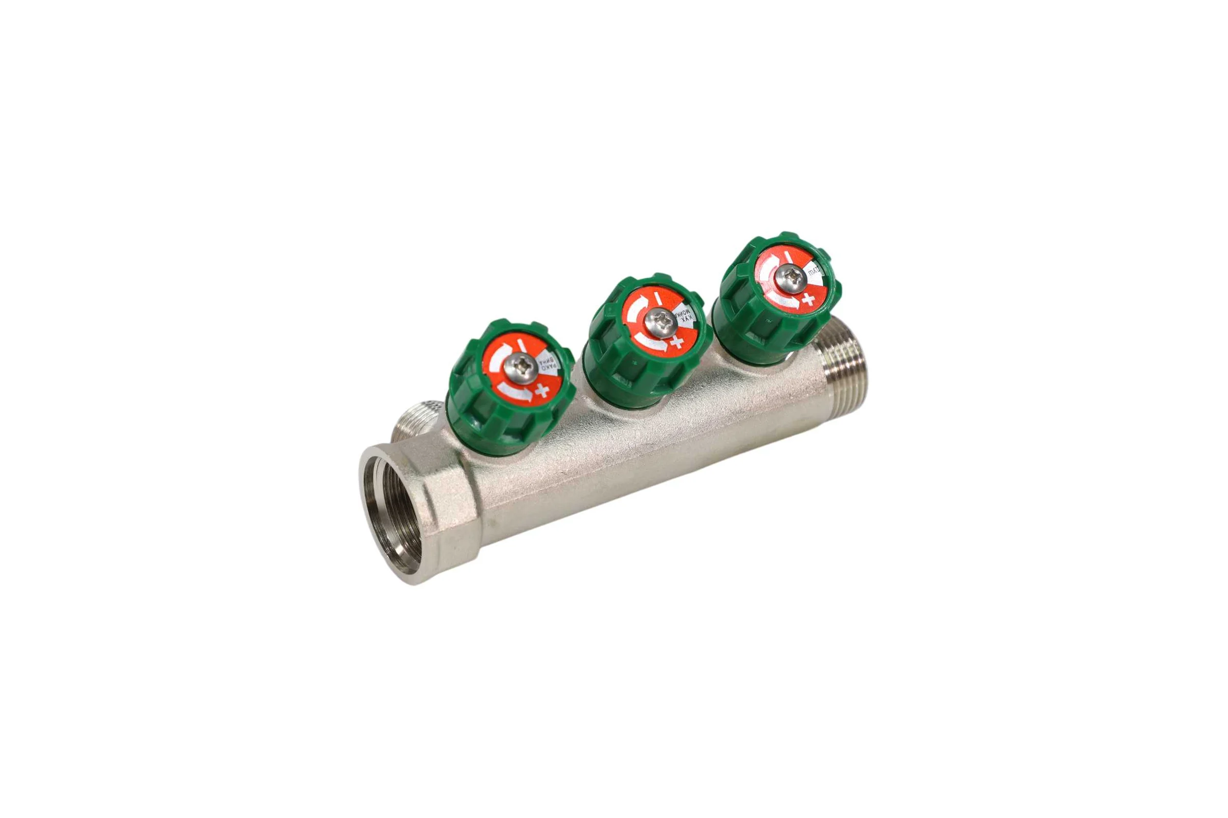 Коллектор лат клап рег SantechSystems 3/4", 3 выхода под плоское уплотнение 1/2" н/р, межосевое расстояние между выходами 36мм 129-9346