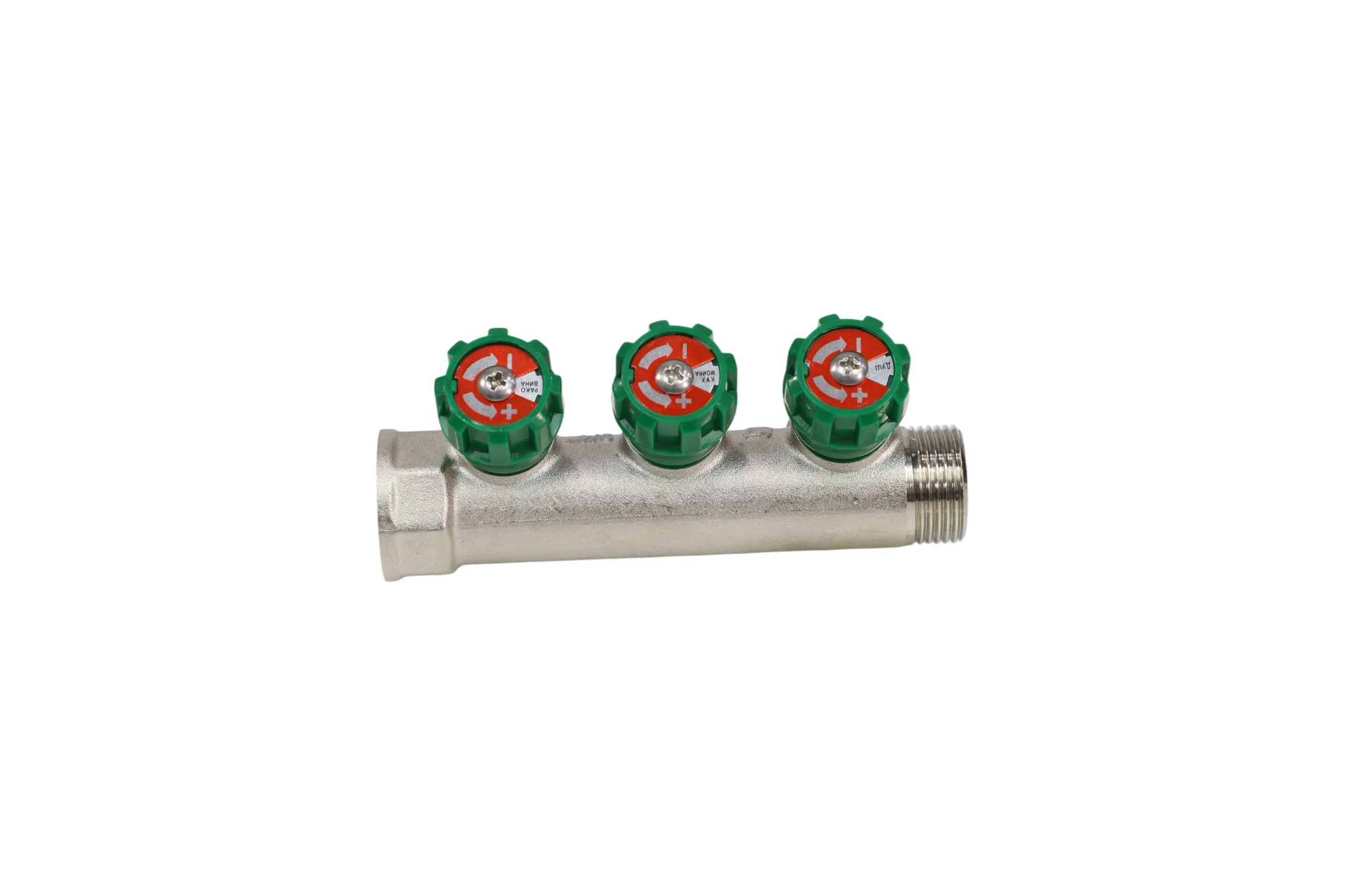 Коллектор лат клап рег SantechSystems 3/4", 3 выхода под плоское уплотнение 1/2" н/р, межосевое расстояние между выходами 36мм 129-9346