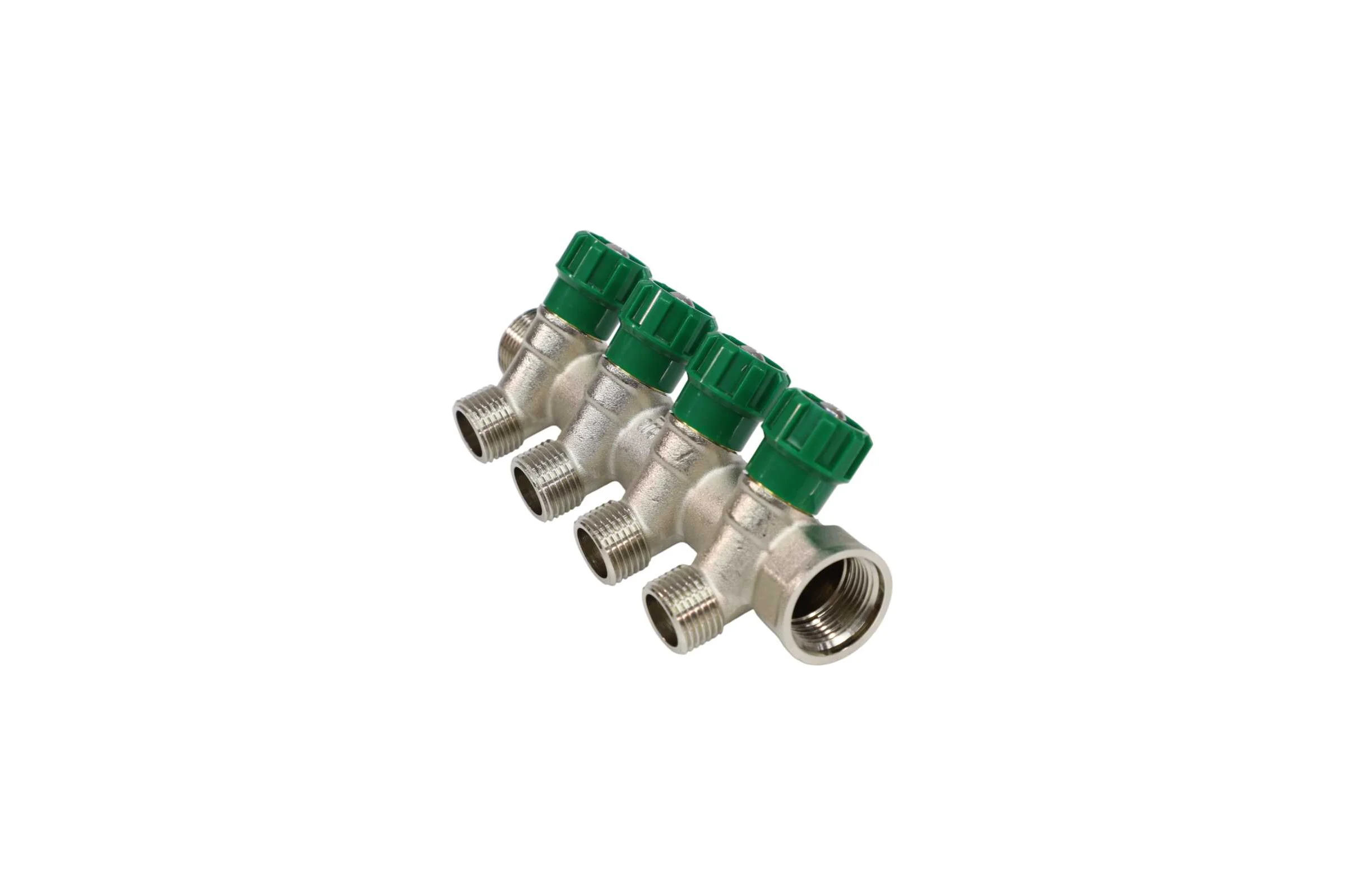 Коллектор лат клап рег SantechSystems 3/4", 4 выхода под плоское уплотнение 1/2" н/р, межосевое расстояние между выходами 36мм 129-9347