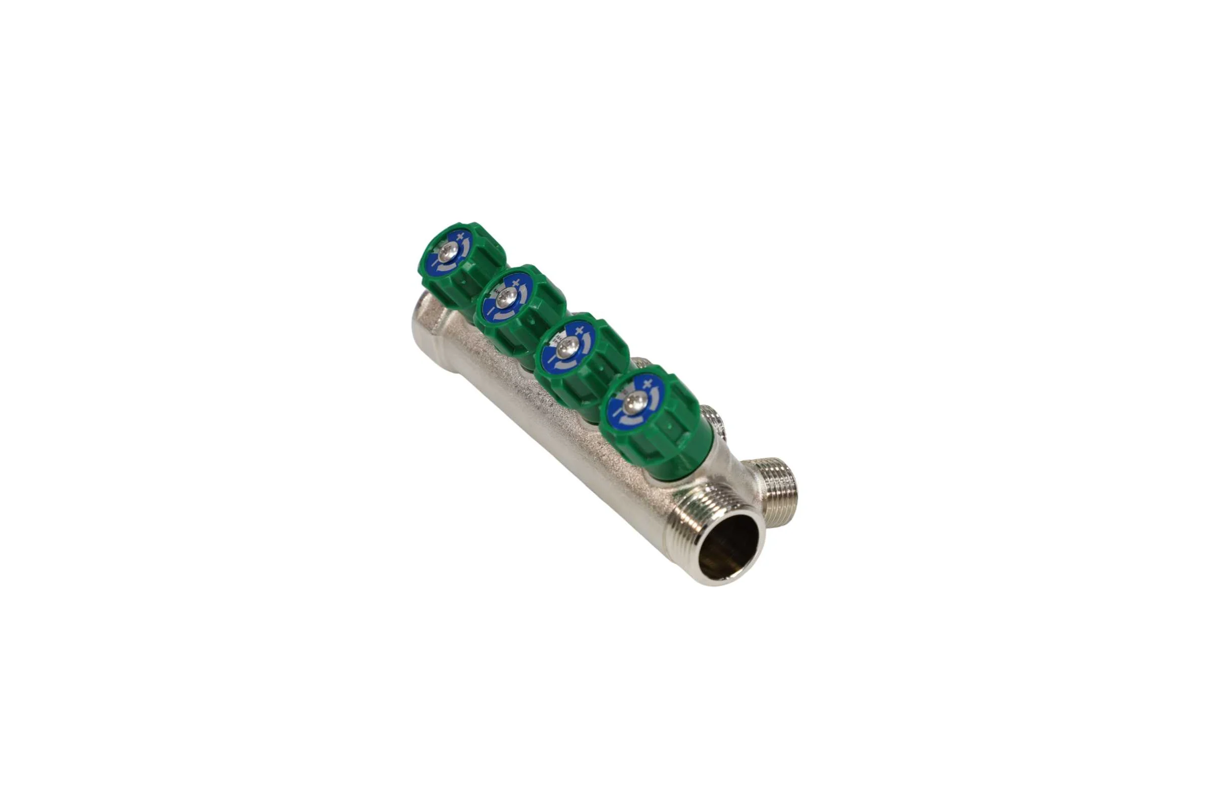 Коллектор лат клап рег SantechSystems 3/4", 4 выхода под плоское уплотнение 1/2" н/р, межосевое расстояние между выходами 36мм 129-9347