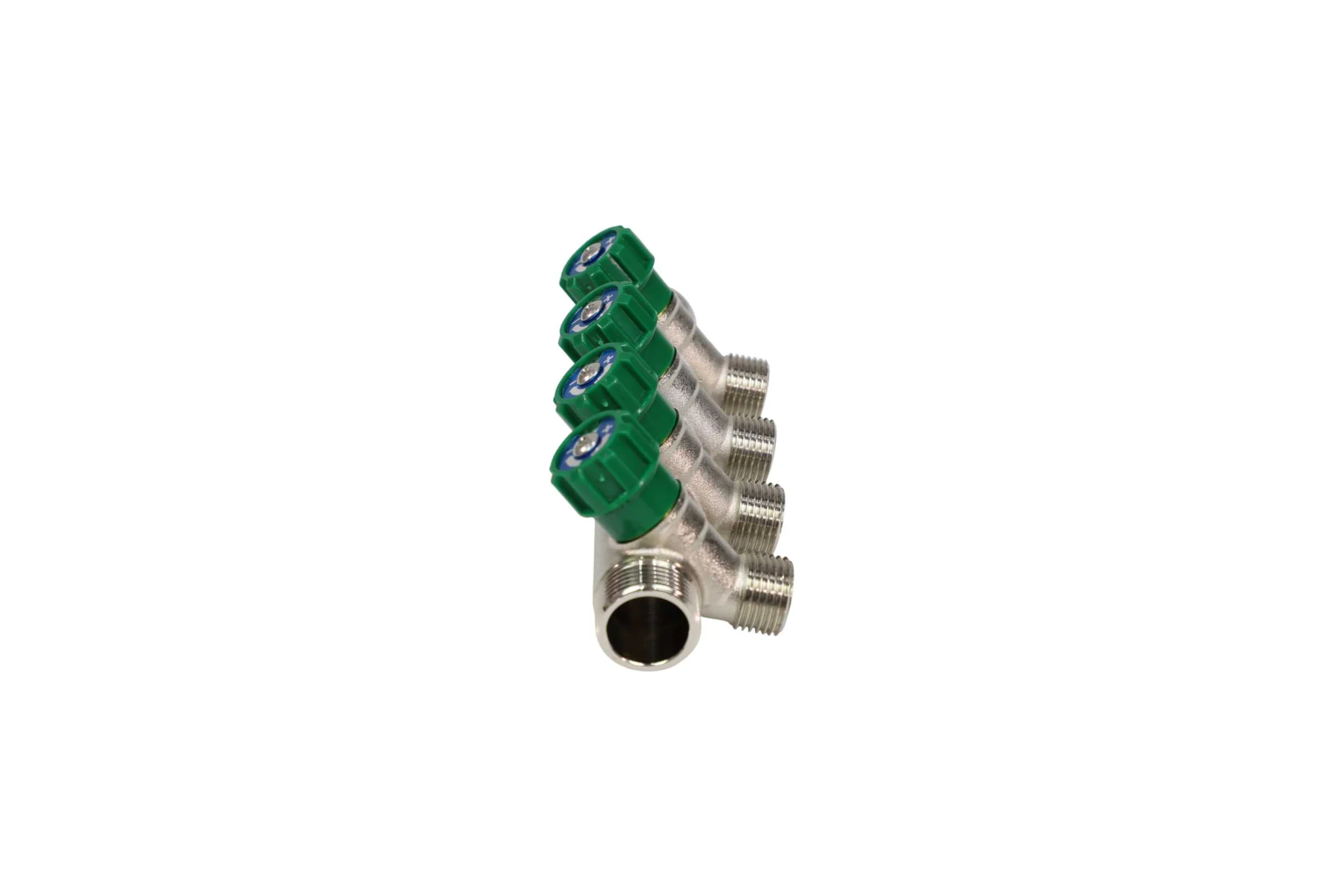Коллектор лат клап рег SantechSystems 3/4", 4 выхода под плоское уплотнение 1/2" н/р, межосевое расстояние между выходами 36мм 129-9347