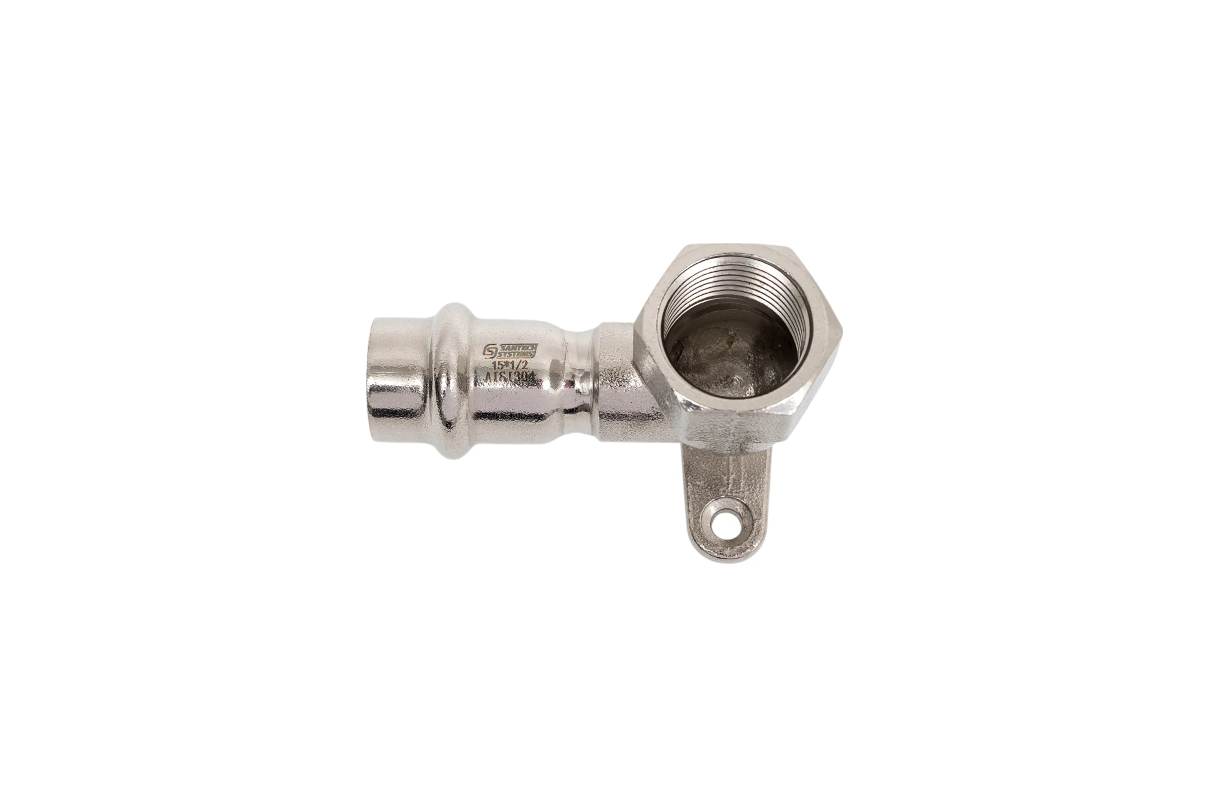 Водорозетка SantechSystems Дн15x1/2" пресс/ВР, нержавеющая сталь AISI 304 129-8968