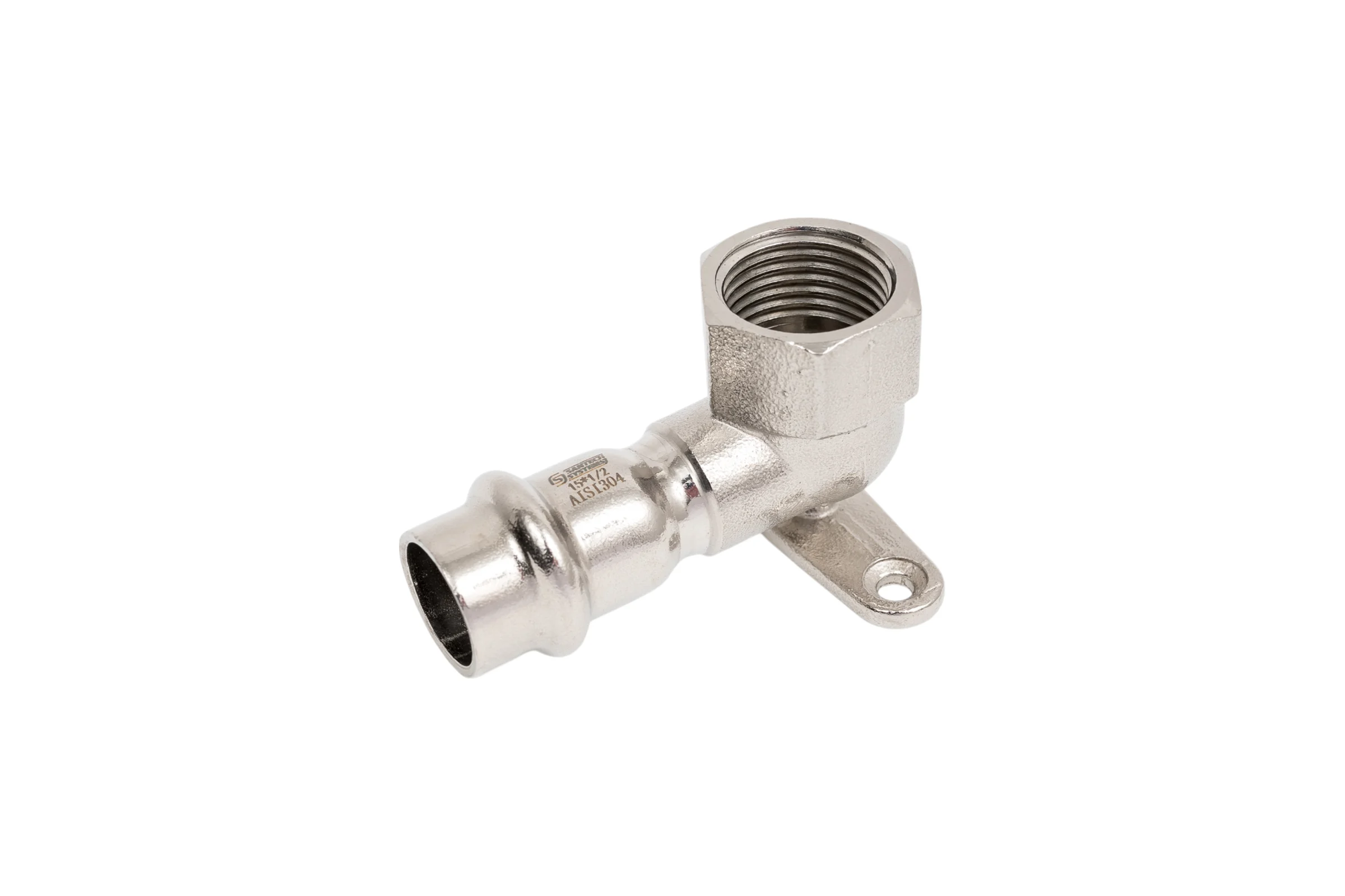Водорозетка SantechSystems Дн15x1/2" пресс/ВР, нержавеющая сталь AISI 304 129-8968