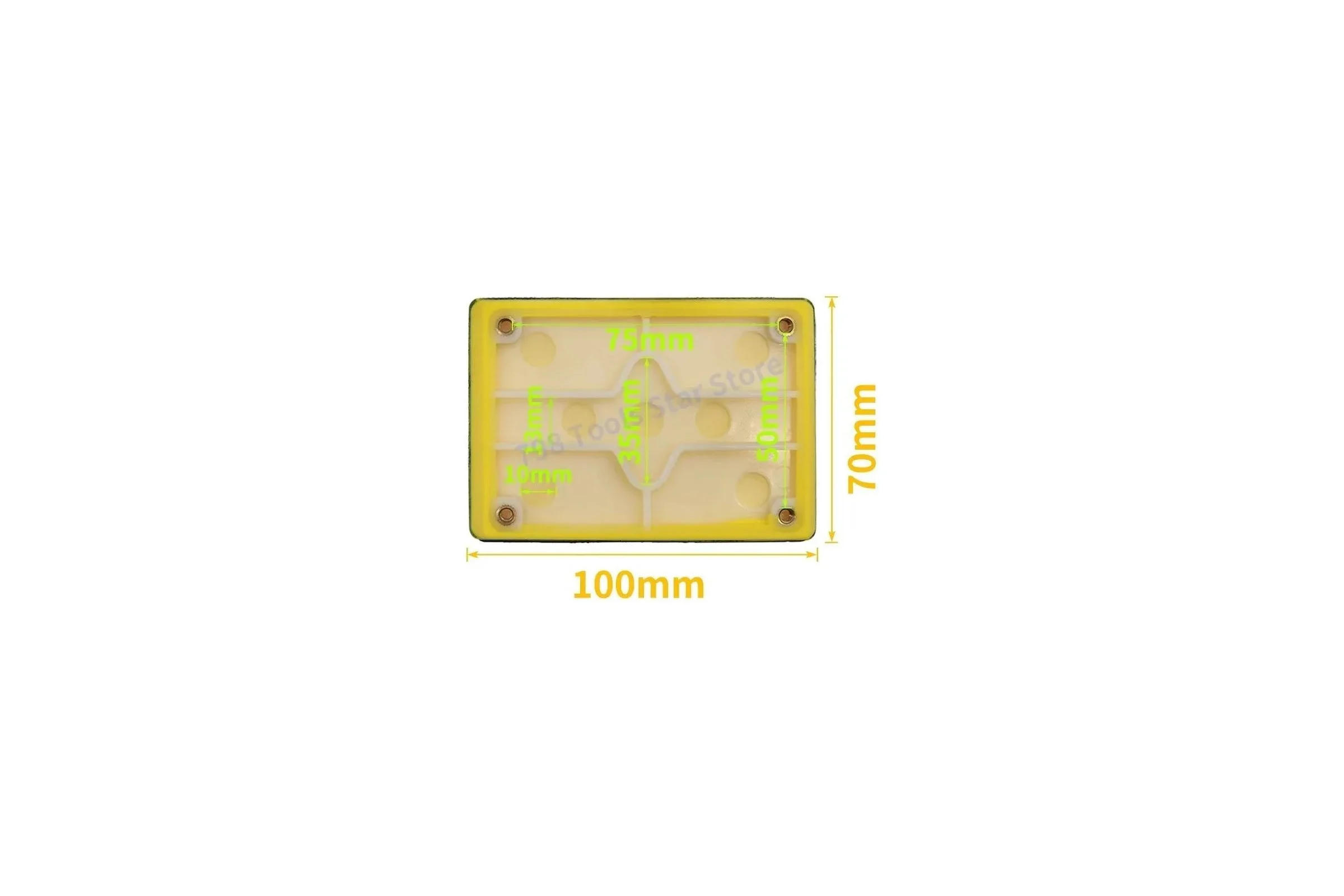 Прямоугольная опорная тарелка 70x100 мм Vitatools PD-100x70