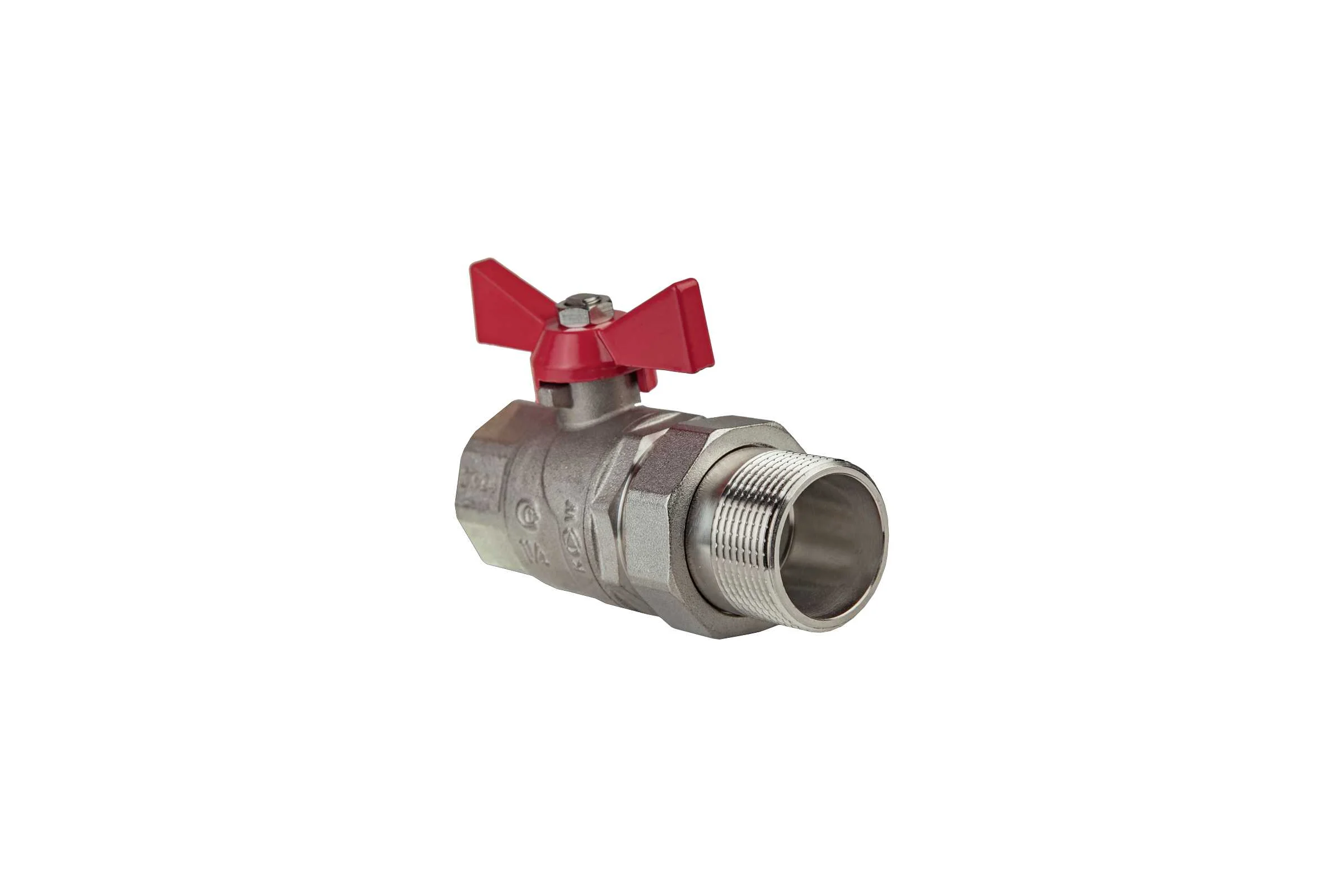 Шаровой кран KROMWELL с полусгоном, 1 1/4", ВР-НР, ручка бабочка KW.185.07