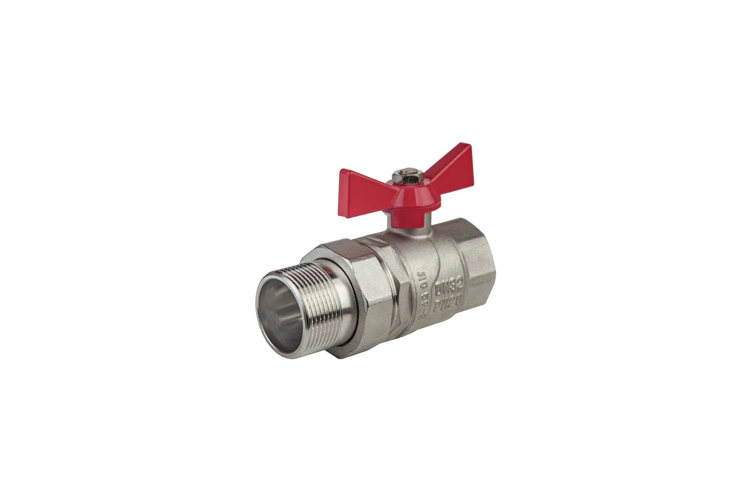 Шаровой кран KROMWELL с полусгоном, 1 1/4", ВР-НР, ручка бабочка KW.185.07