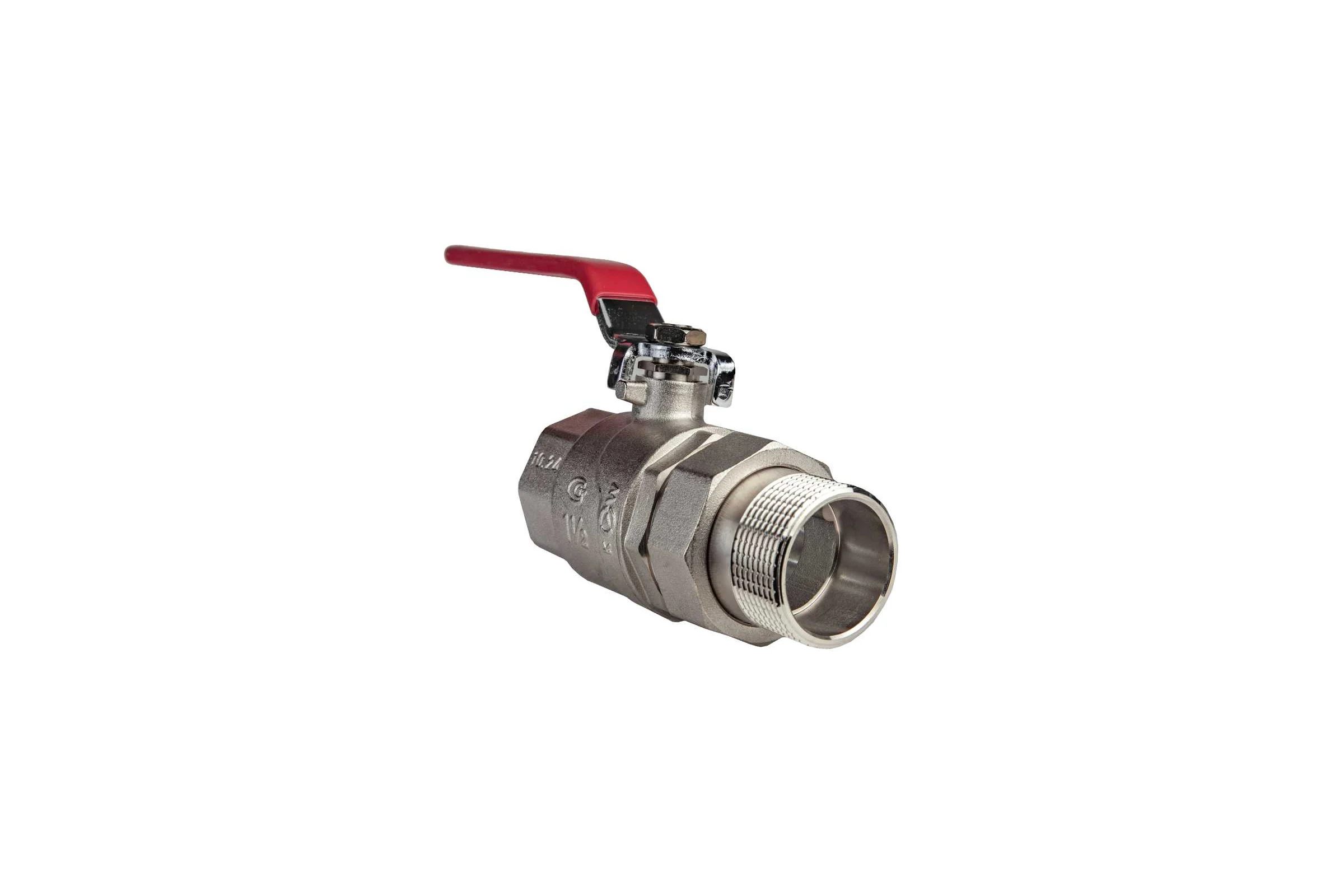 Шаровой кран KROMWELL с полусгоном (ручка-рычаг) 1 1/2"ВР-НР KW.185.08