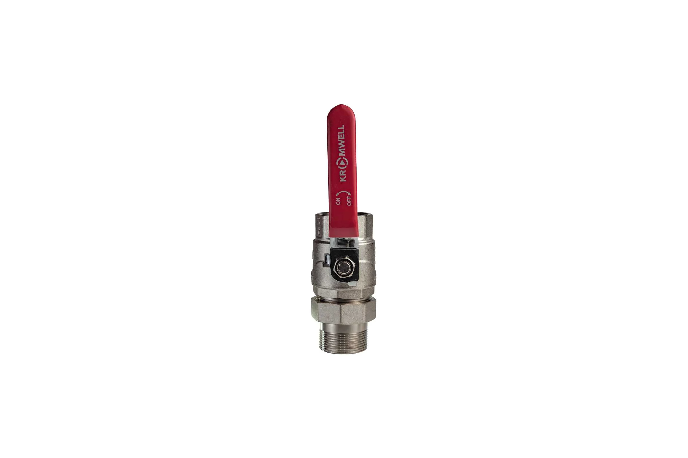 Шаровой кран KROMWELL с полусгоном (ручка-рычаг) 1 1/2"ВР-НР KW.185.08