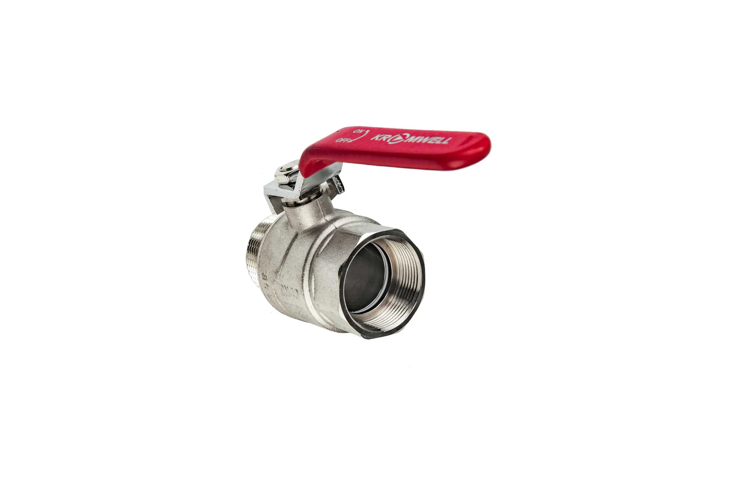 Шаровой кран KROMWELL (ручка-рычаг) 1 1/2" внутренняя - наружная резьба KW.283.08