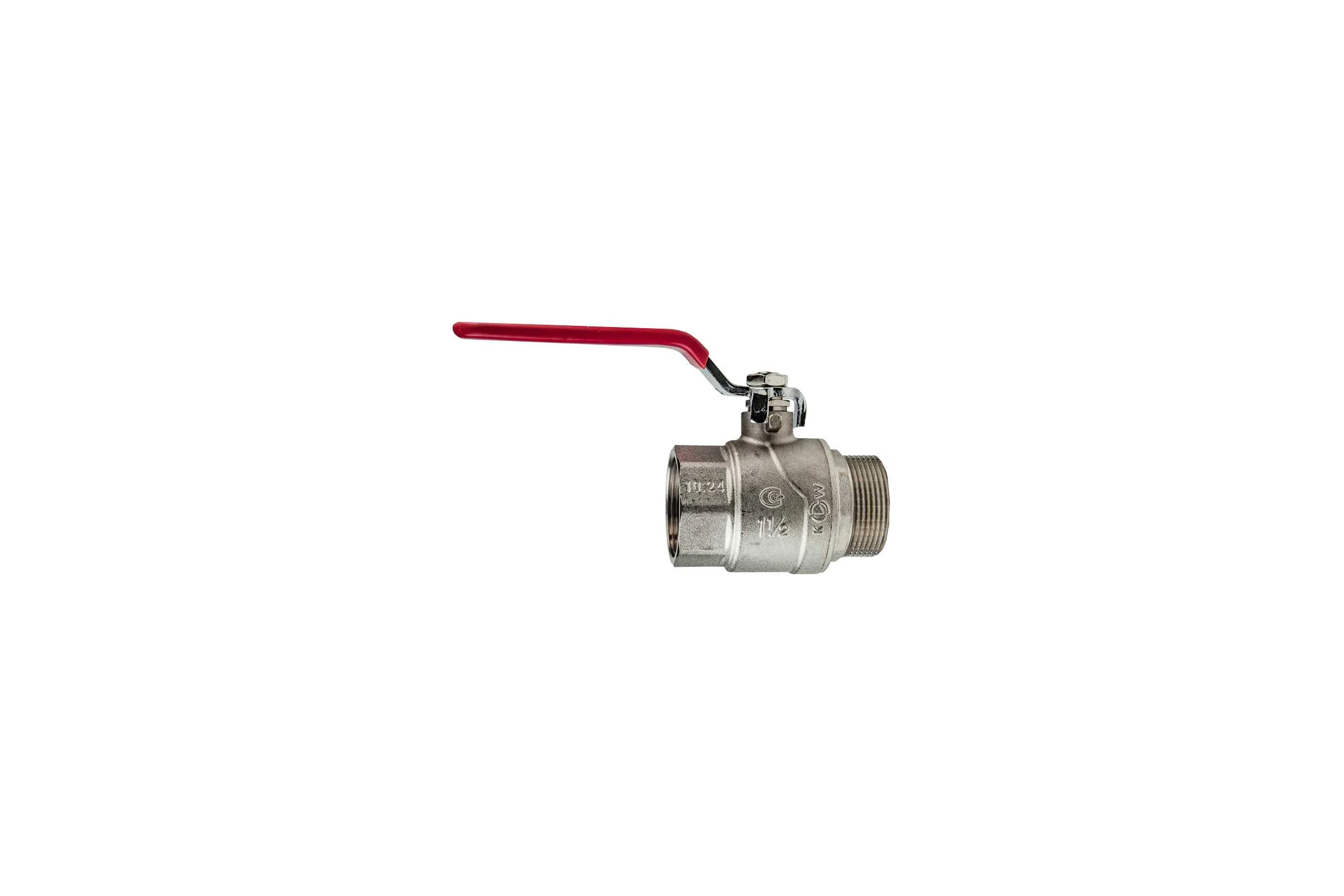 Шаровой кран KROMWELL (ручка-рычаг) 1 1/2" внутренняя - наружная резьба KW.283.08