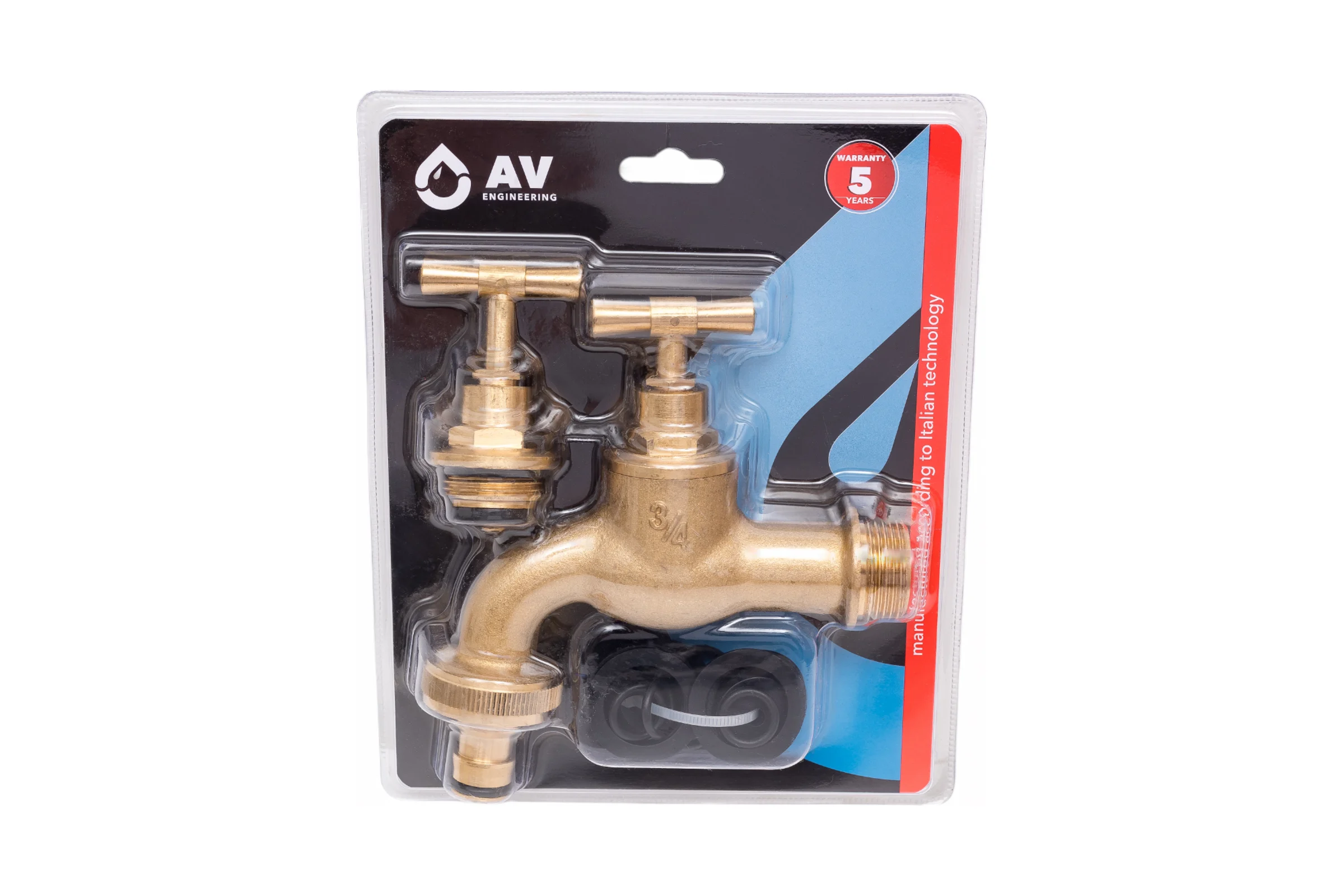 Кран водоразборный AV Engineering 3/4" нар, настенный, со штуцером AVE169034