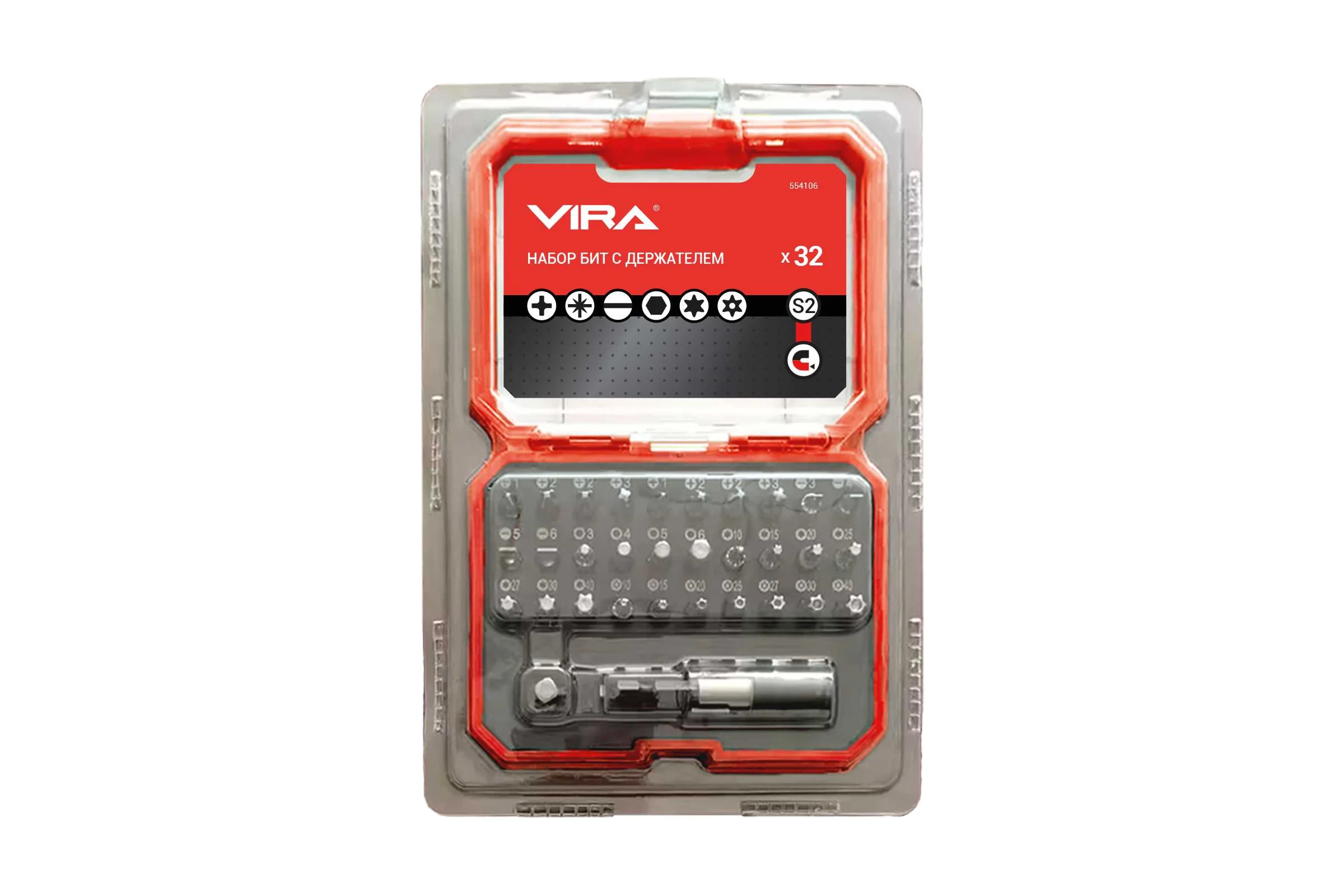 Набор бит с держателем 32 шт VIRA 554106
