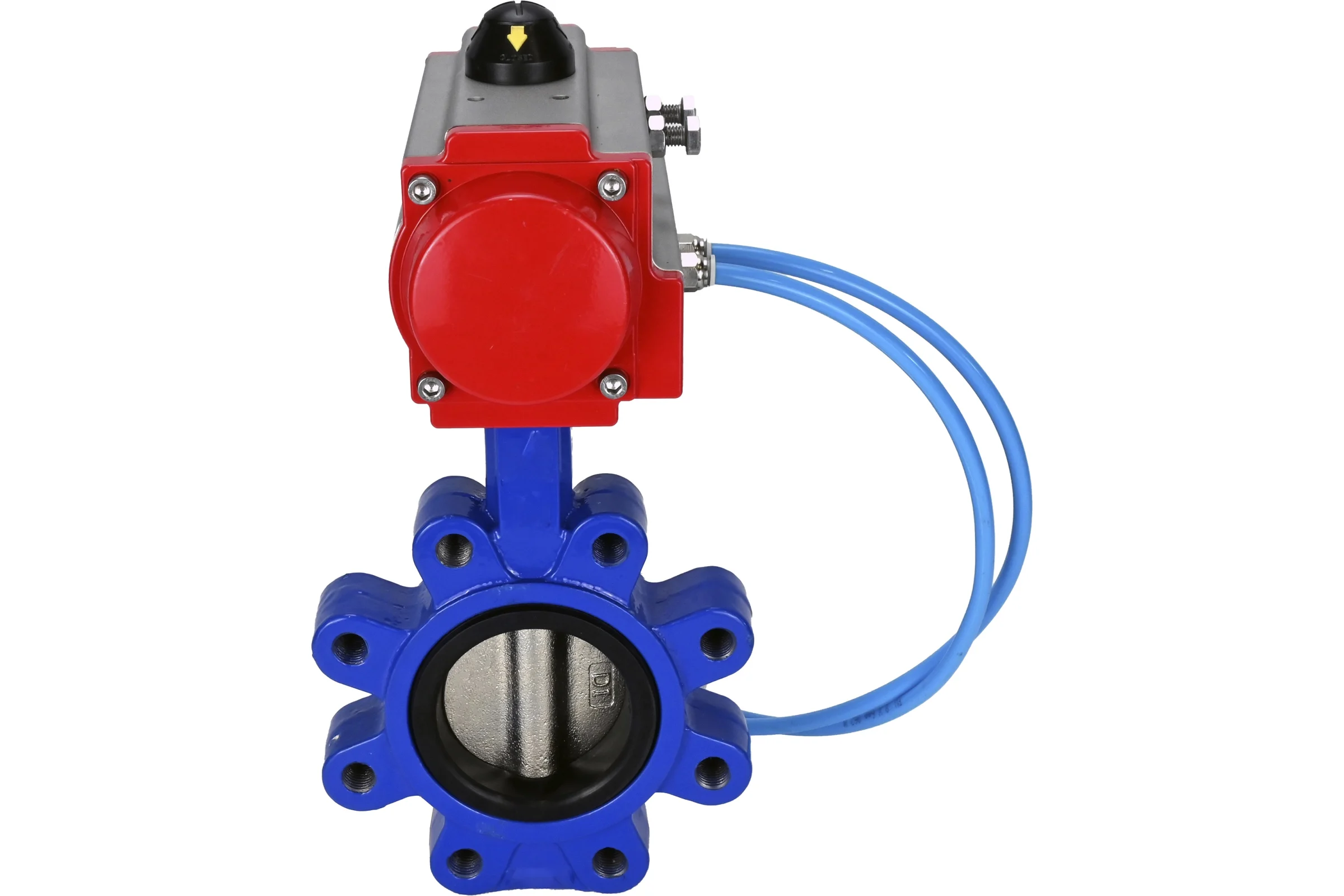 Затвор DN.ru QT450-304-NBR-2W-Fb-H Ду150 Ру16 LUG пневмопривод, пн.распределитель D050-51973