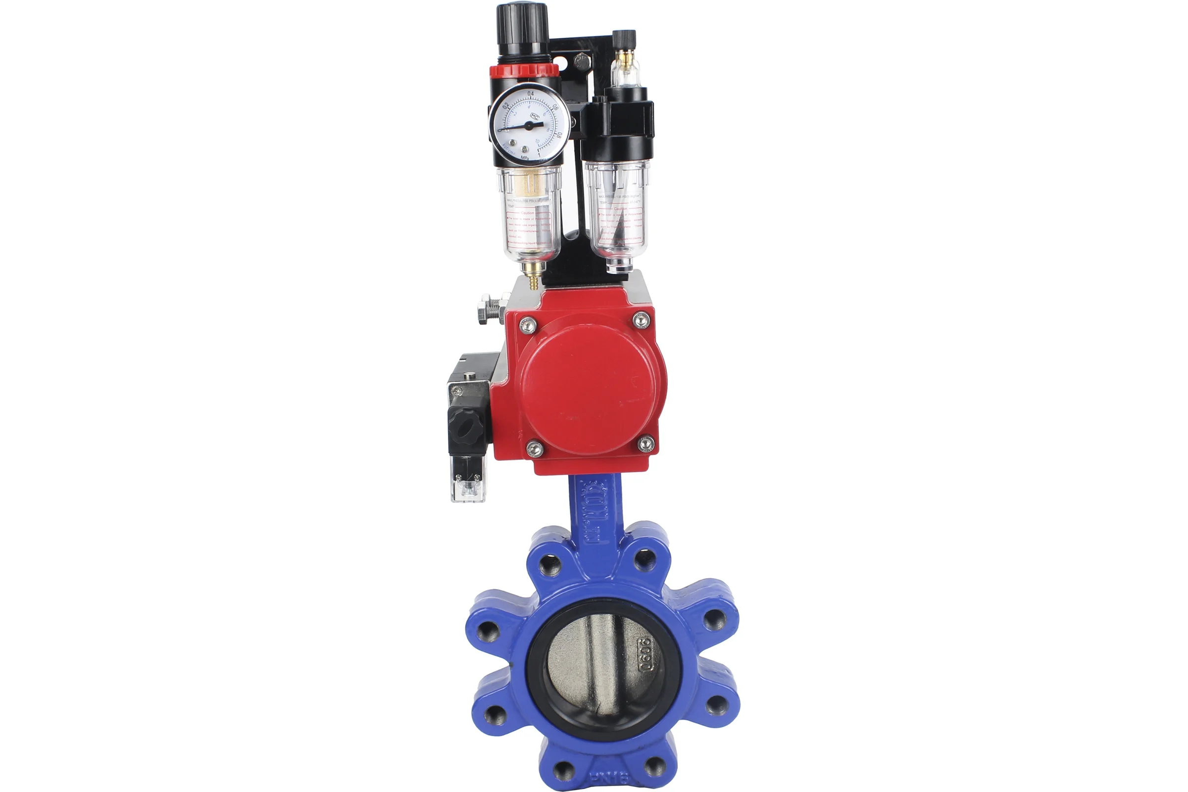 Затвор DN.ru QT450-304-NBR-2W-Fb-H Ду150 Ру16 LUG пн.привод, пн.распределитель, БПВ D050-52117