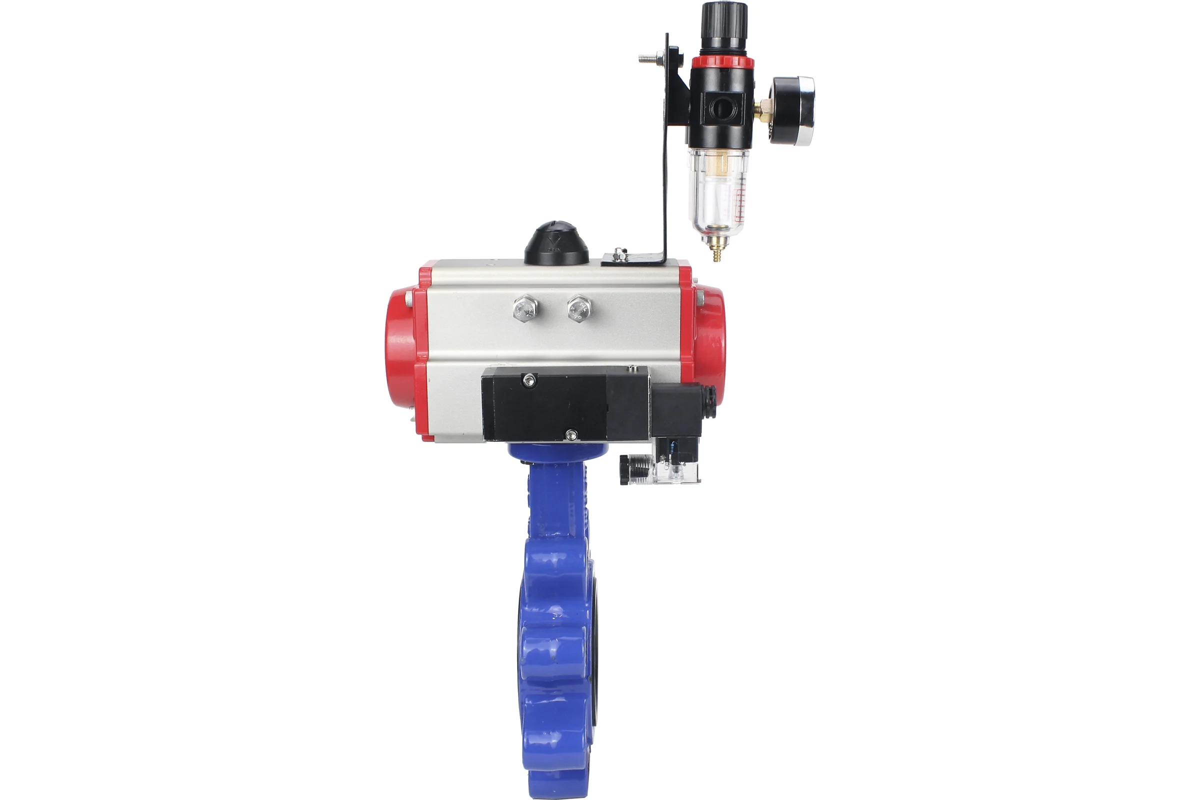 Затвор DN.ru QT450-304-NBR-2W-Fb-H Ду150 Ру16 LUG пн.привод, пн.распределитель, БПВ D050-52117
