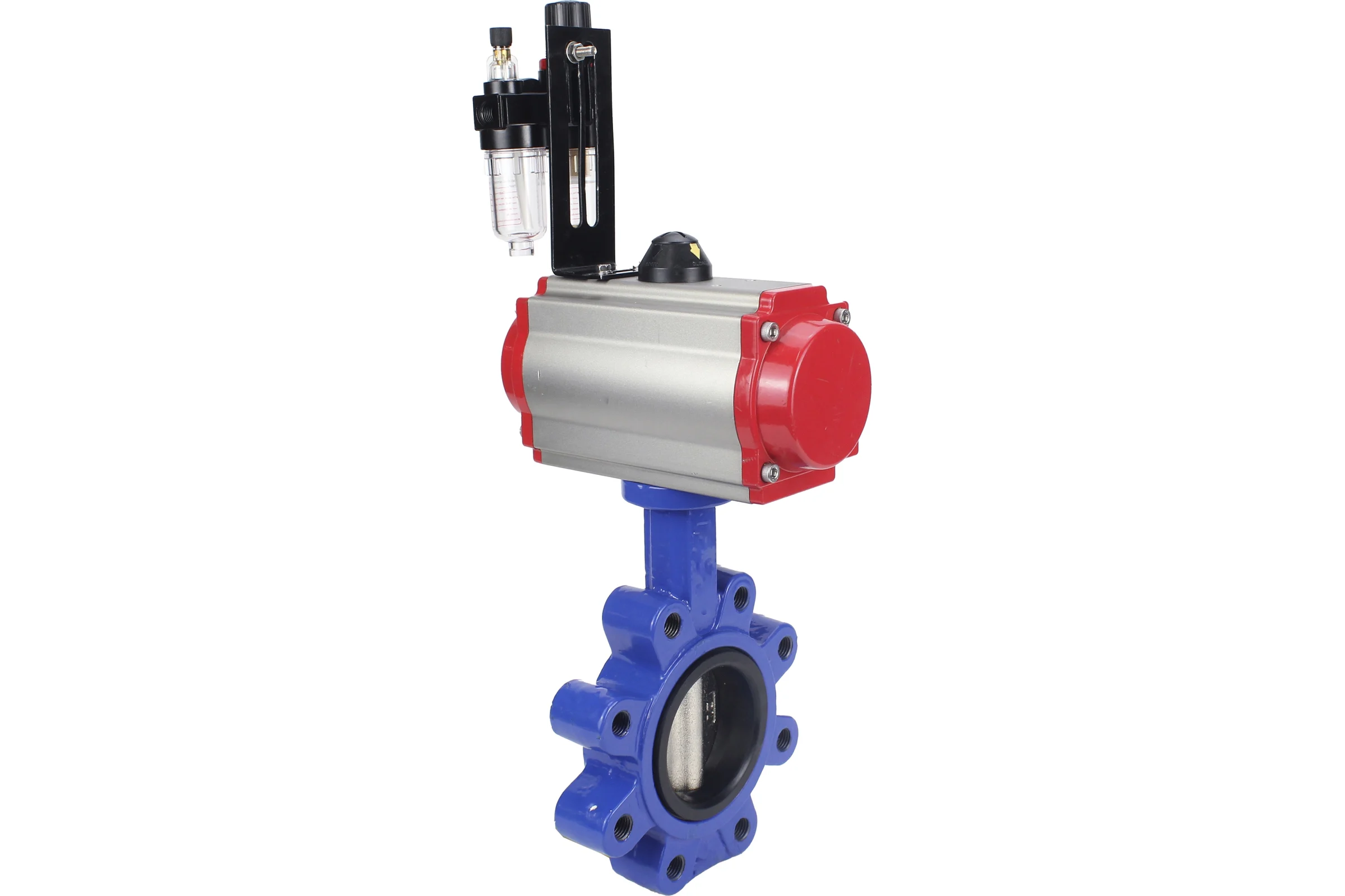 Затвор DN.ru QT450-304-NBR-2W-Fb-H Ду150 Ру16 LUG пн.привод, пн.распределитель, БПВ D050-52141