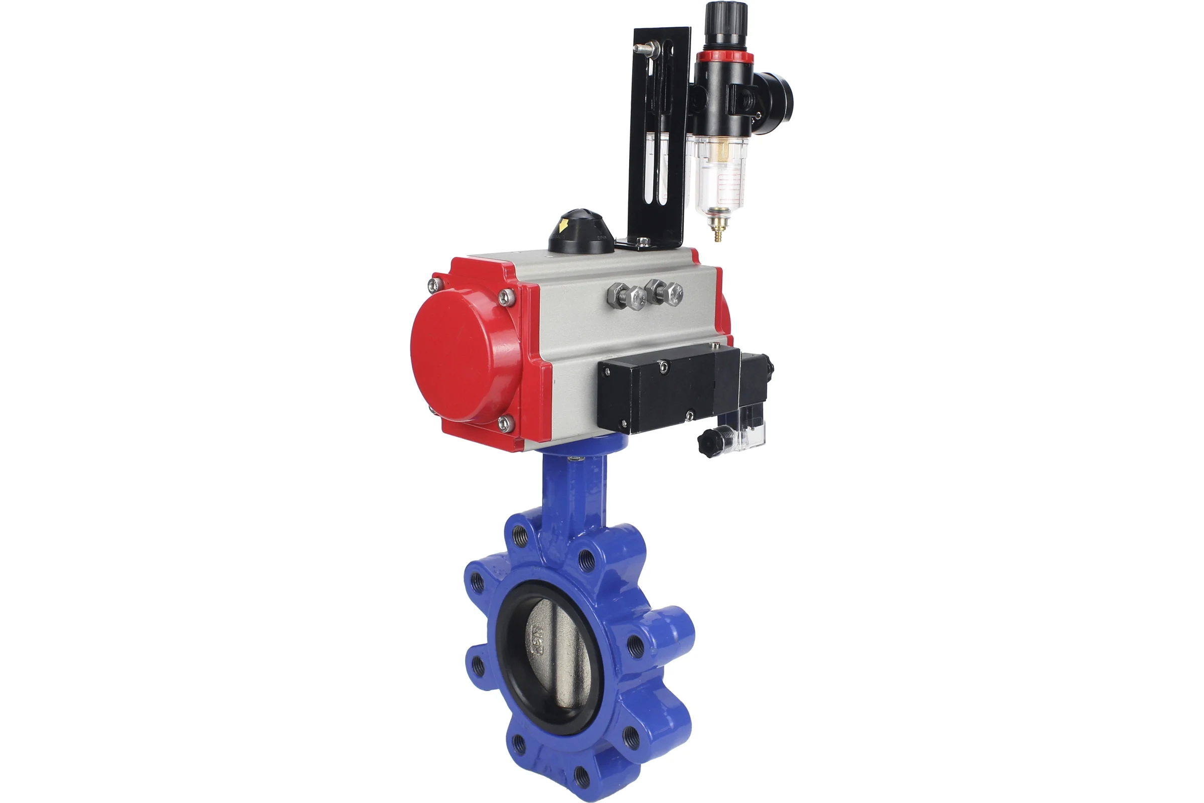 Затвор DN.ru QT450-304-NBR-2W-Fb-H Ду150 Ру16 LUG пн.привод, пн.распределитель, БПВ D050-52141