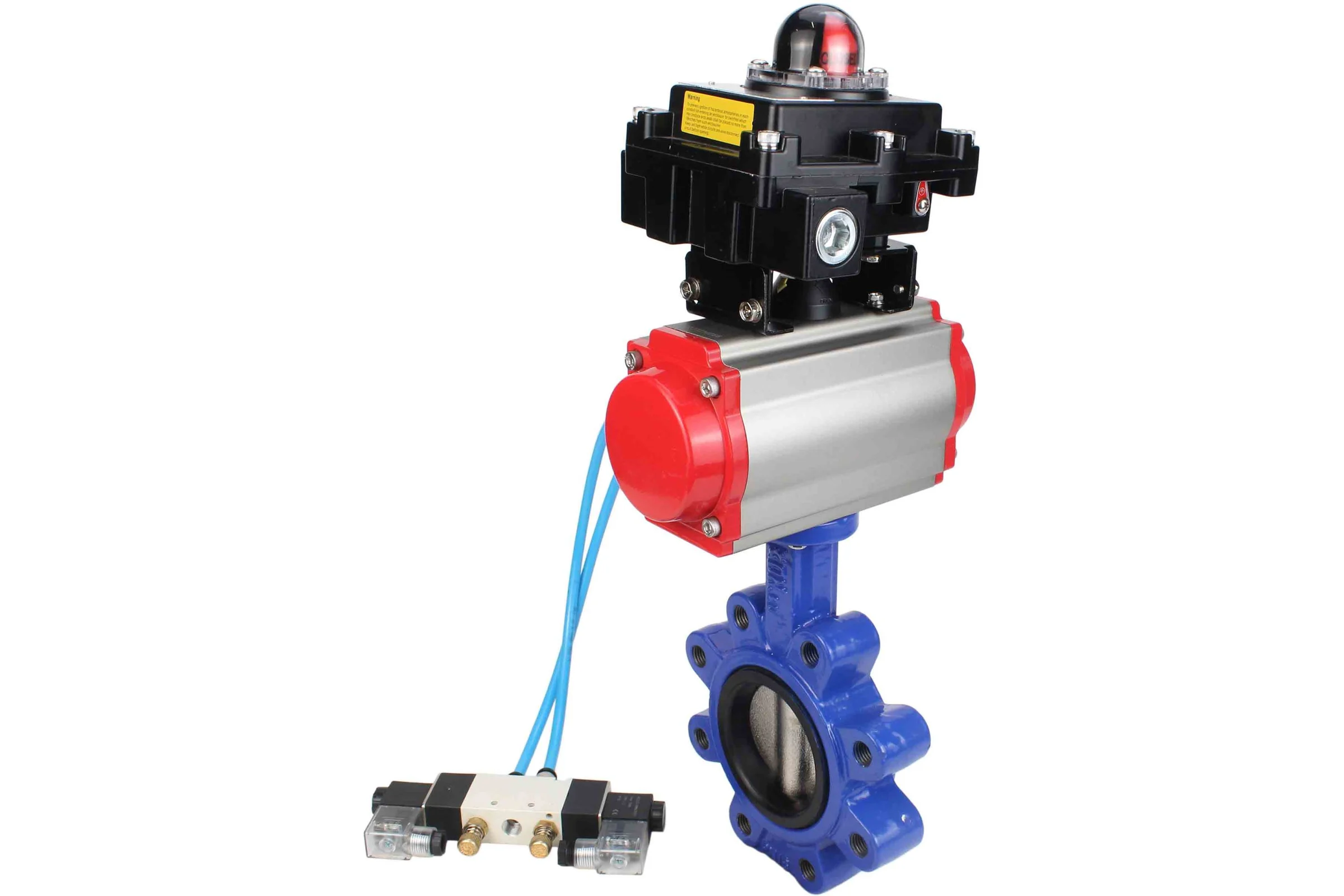 Затвор DN.ru QT450-304-NBR-2W-Fb-H Ду125 Ру16 LUG пн.привод, пн.распределитель, БКВ D050-50553