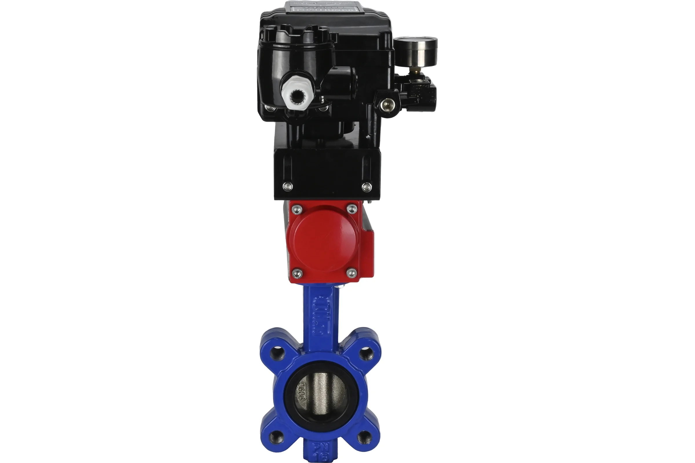 Затвор DN.ru QT450-304-EPDM-2W-Fb-H Ду80 Ру16 LUG пневмопривод, позиционер D050-51844