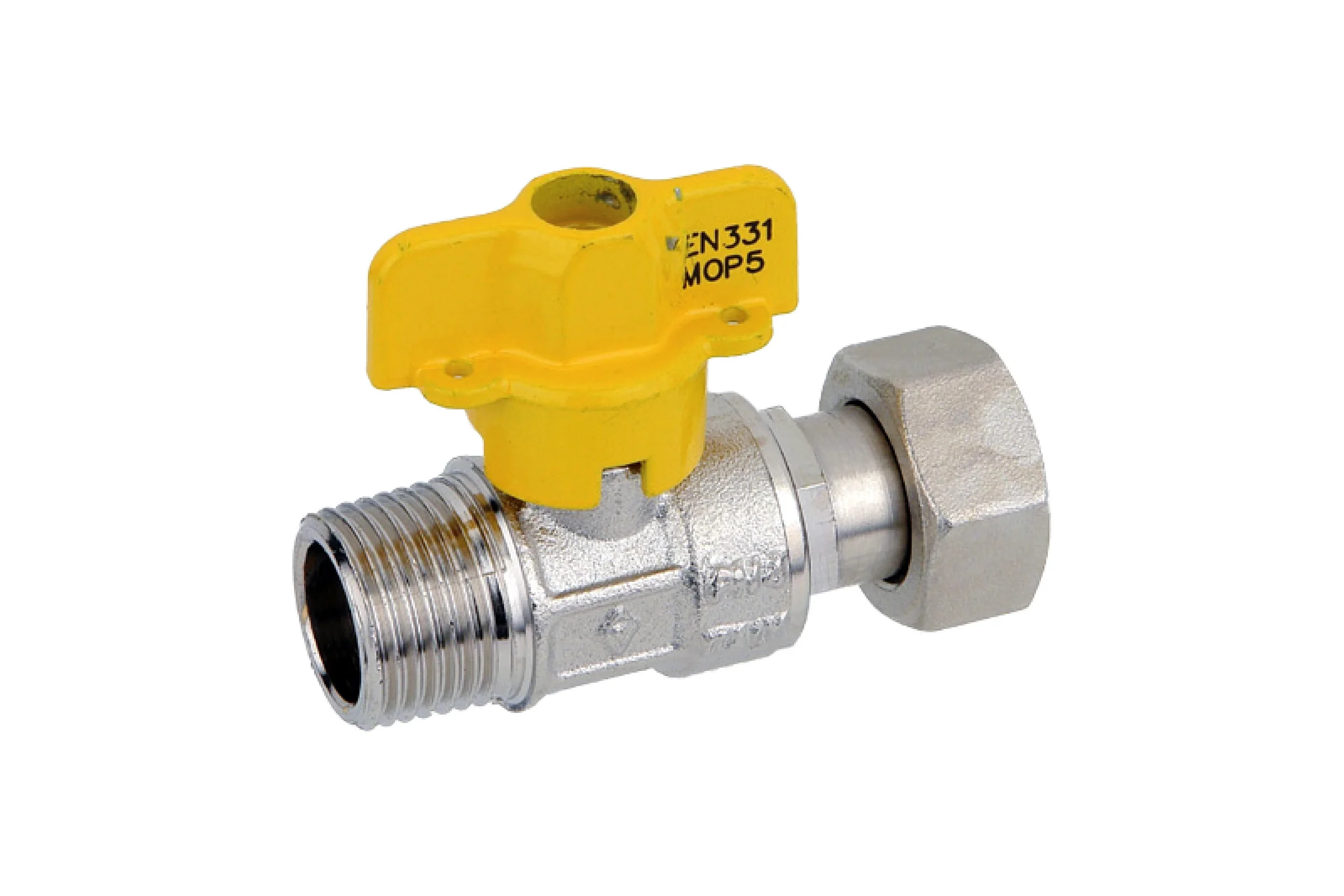 Kран шаровой для газа Bugatti Rp1/2"x G3/4" арт.571 05710003