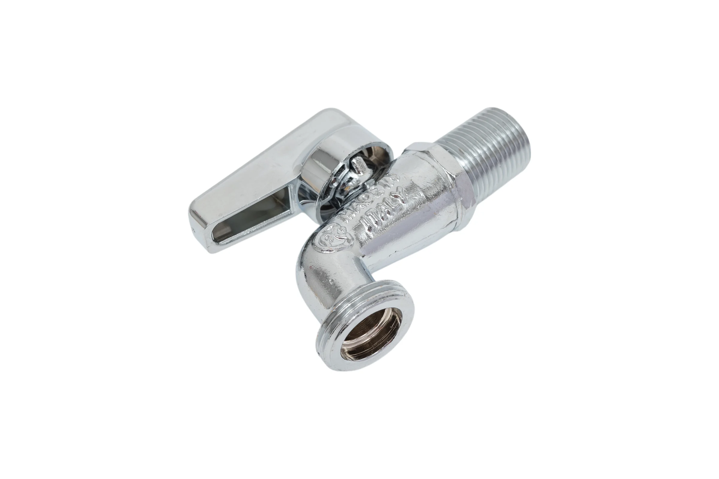 Mиникран шаровой для стиральной машины Bugatti хром, G1/2"x G3/4" арт.892 08920002