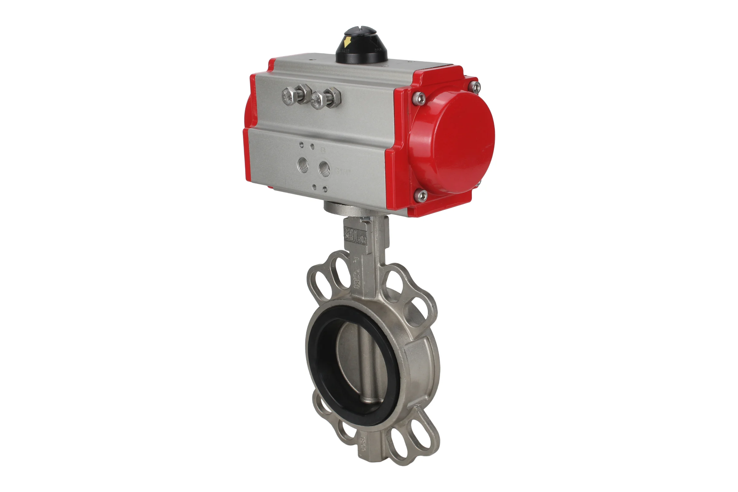 Дисковый затвор DN.ru 304-304-VITON-2W-Fb-H Ду150 Ру16 пневмопривод SA-160 D050-46659