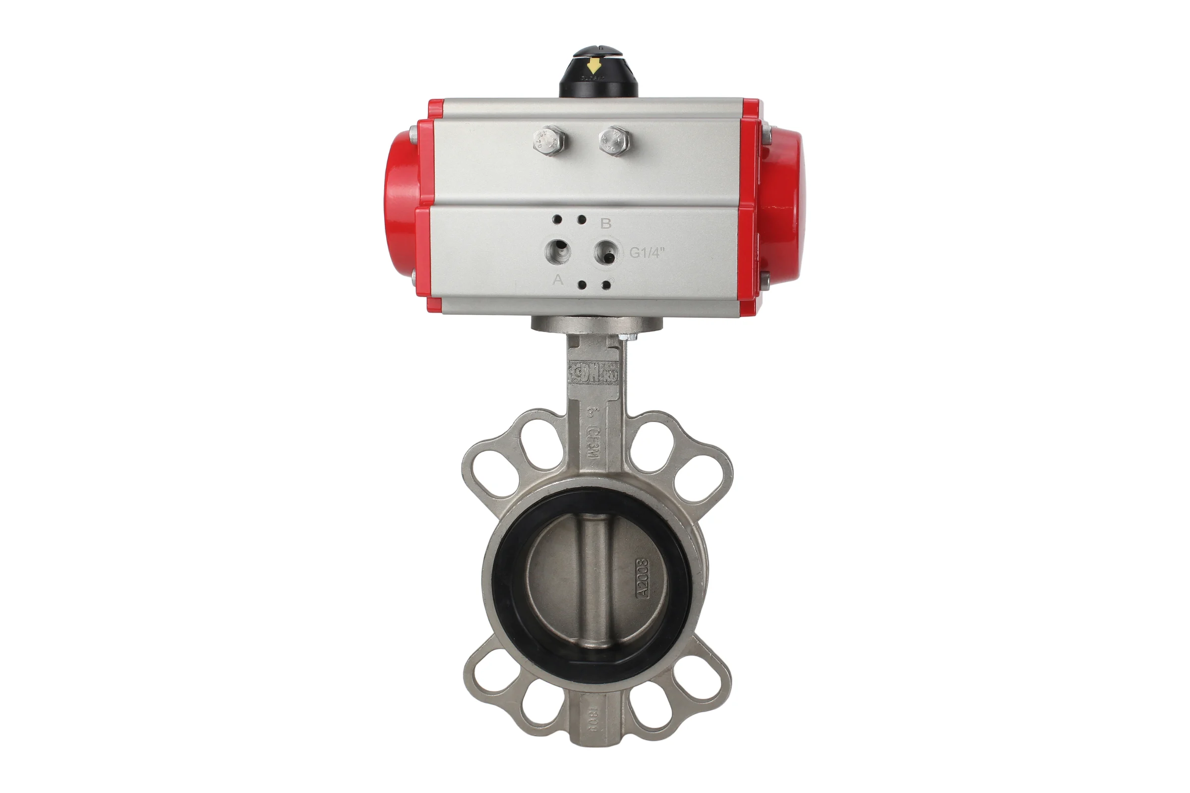 Дисковый затвор DN.ru 304-304-VITON-2W-Fb-H Ду150 Ру16 пневмопривод SA-160 D050-46659