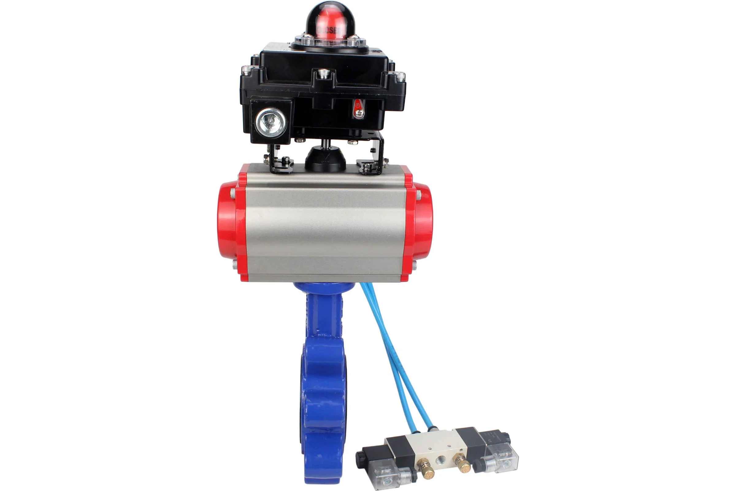 Затвор DN.ru QT450-304-EPDM-2W-Fb-H Ду100 Ру16 LUG пн.привод, пн.распределитель, БКВ D050-52157