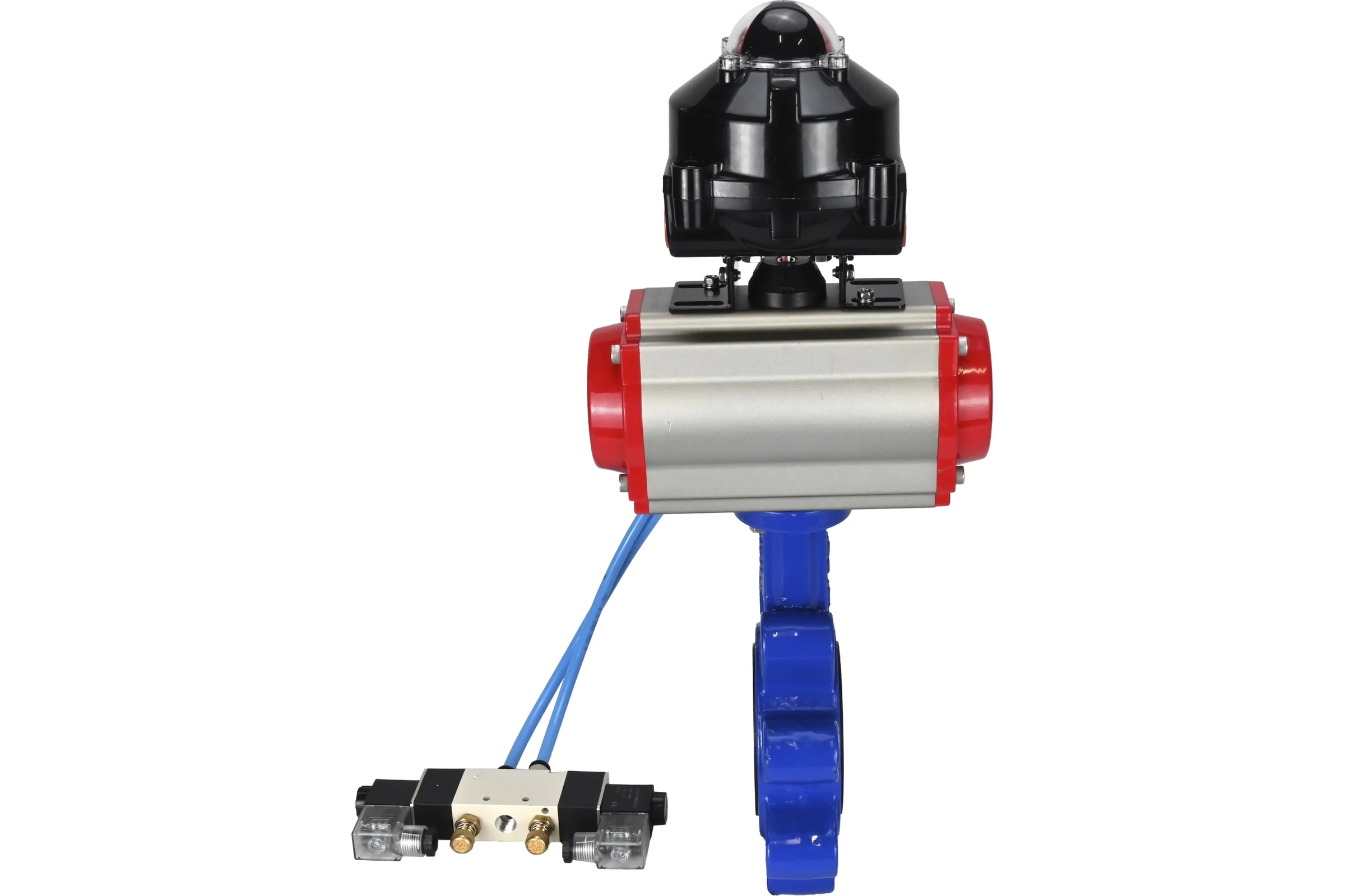 Затвор DN.ru QT450-304-EPDM-2W-Fb-H Ду150 Ру16 LUG пн.привод, пн.распределитель, БКВ D050-52183