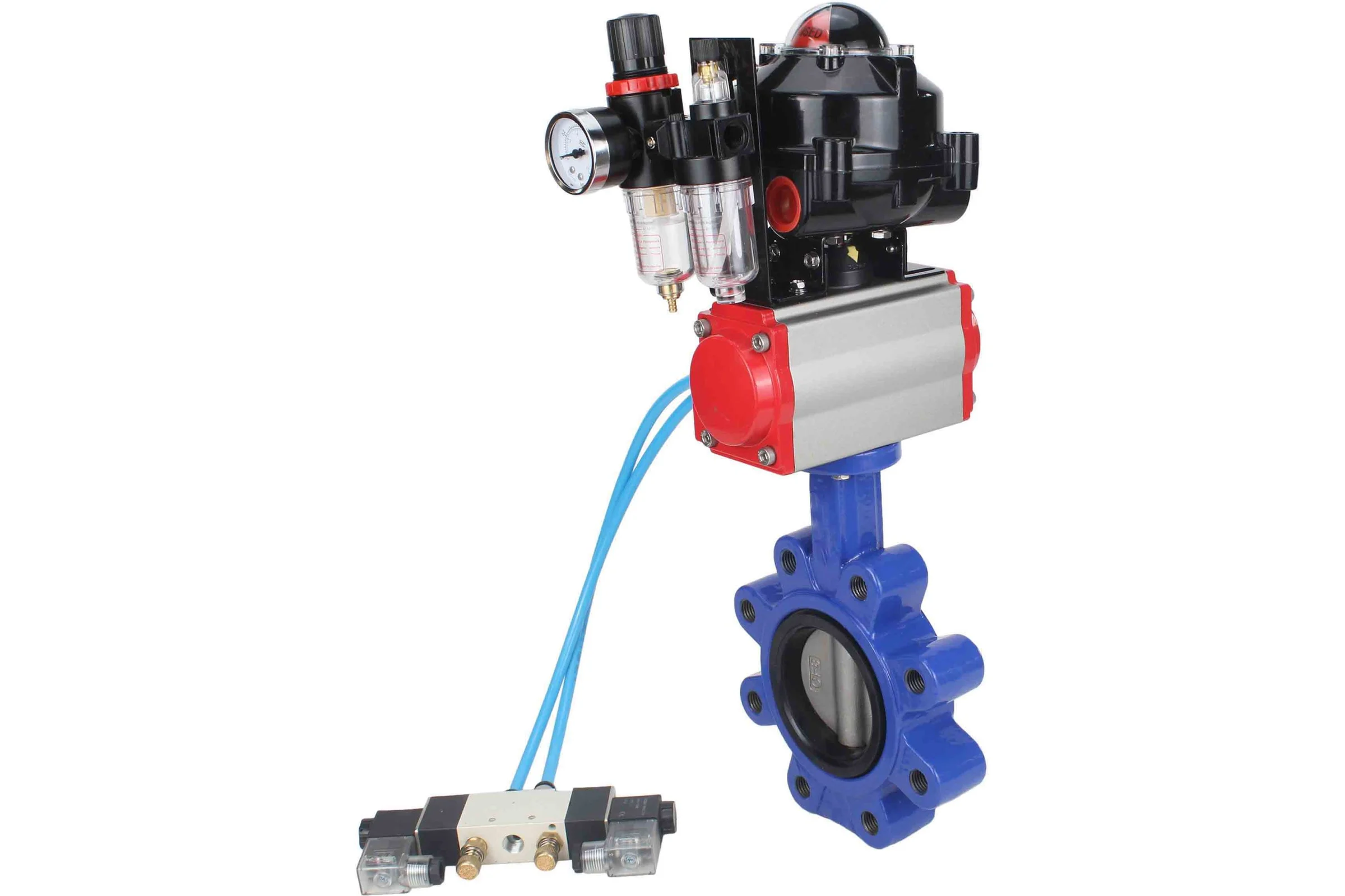Затвор DN.ru QT450-304-EPDM-2W-Fb-H Ду150 Ру16 LUG пн.привод, пн.распред., БПВ, БКВ D050-52552
