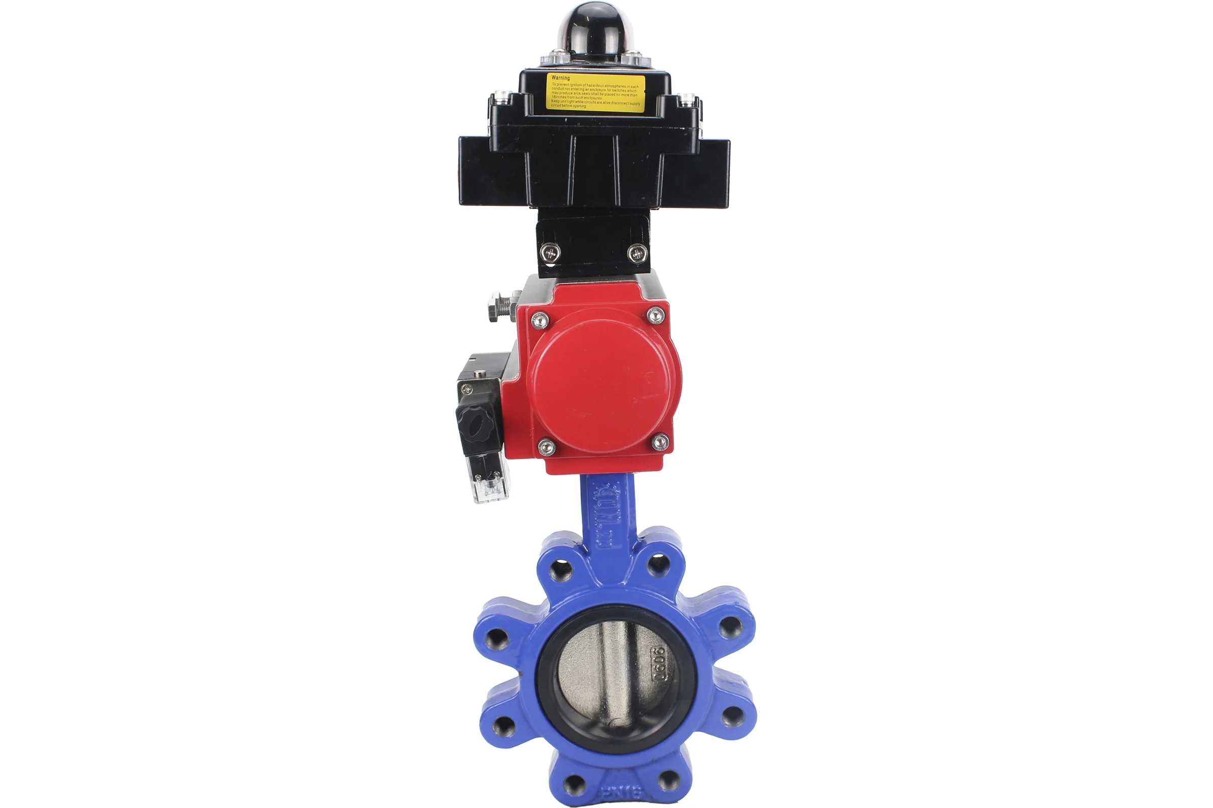 Затвор DN.ru QT450-304-NBR-2W-Fb-H Ду125 Ру16 LUG пн.привод, пн.распределитель, БКВ D050-52500