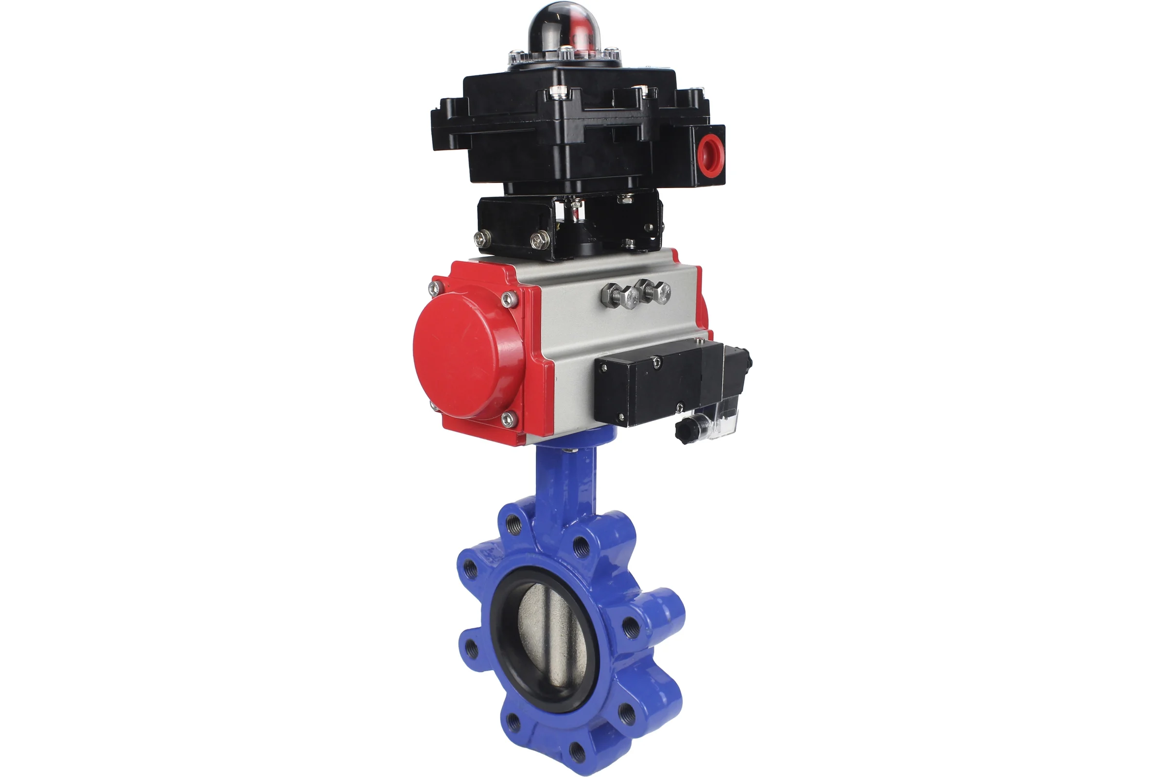 Затвор DN.ru QT450-304-NBR-2W-Fb-H Ду125 Ру16 LUG пн.привод, пн.распределитель, БКВ D050-52500