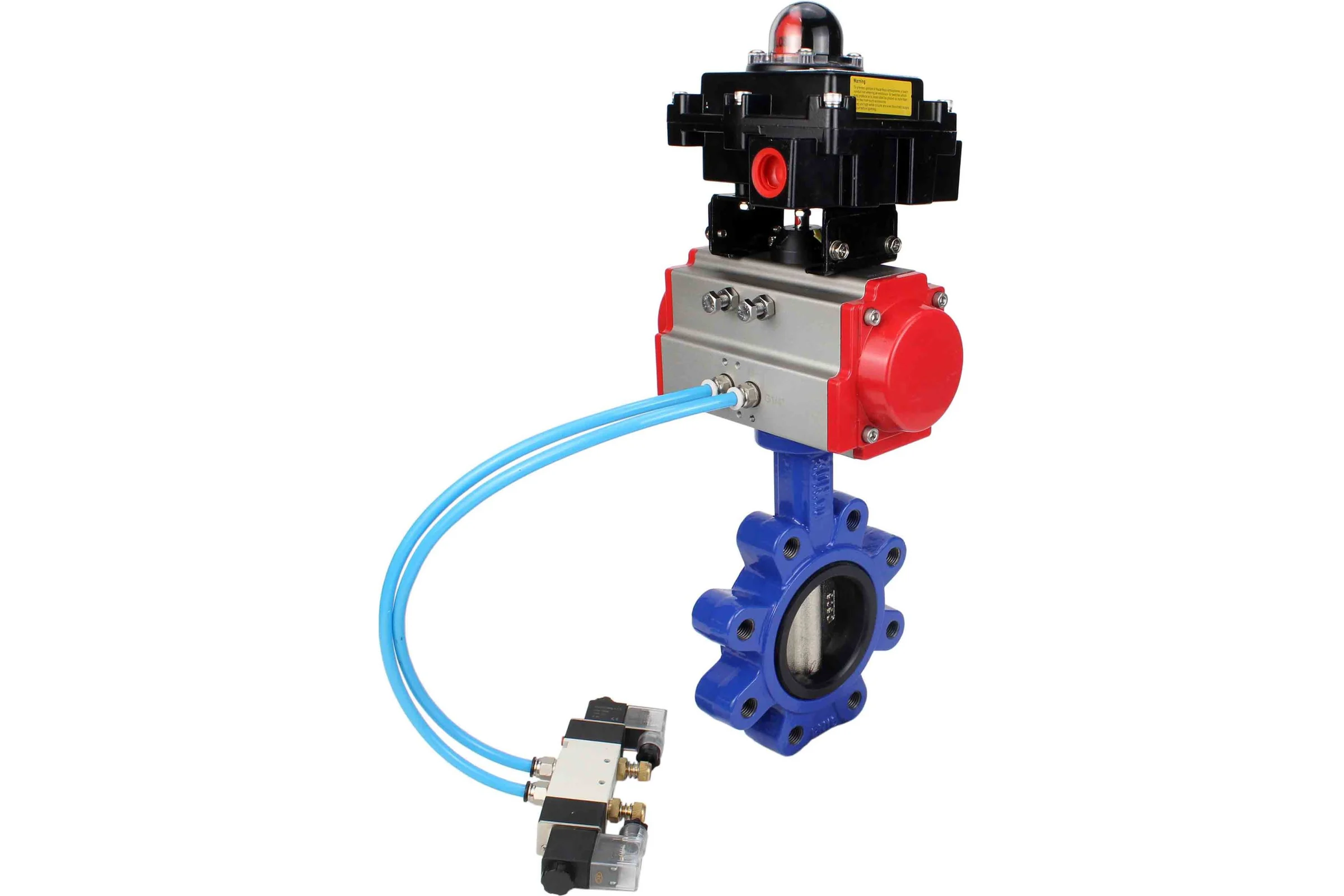 Затвор DN.ru QT450-304-NBR-2W-Fb-H Ду150 Ру16 LUG пн.привод, пн.распределитель, БКВ D050-52165