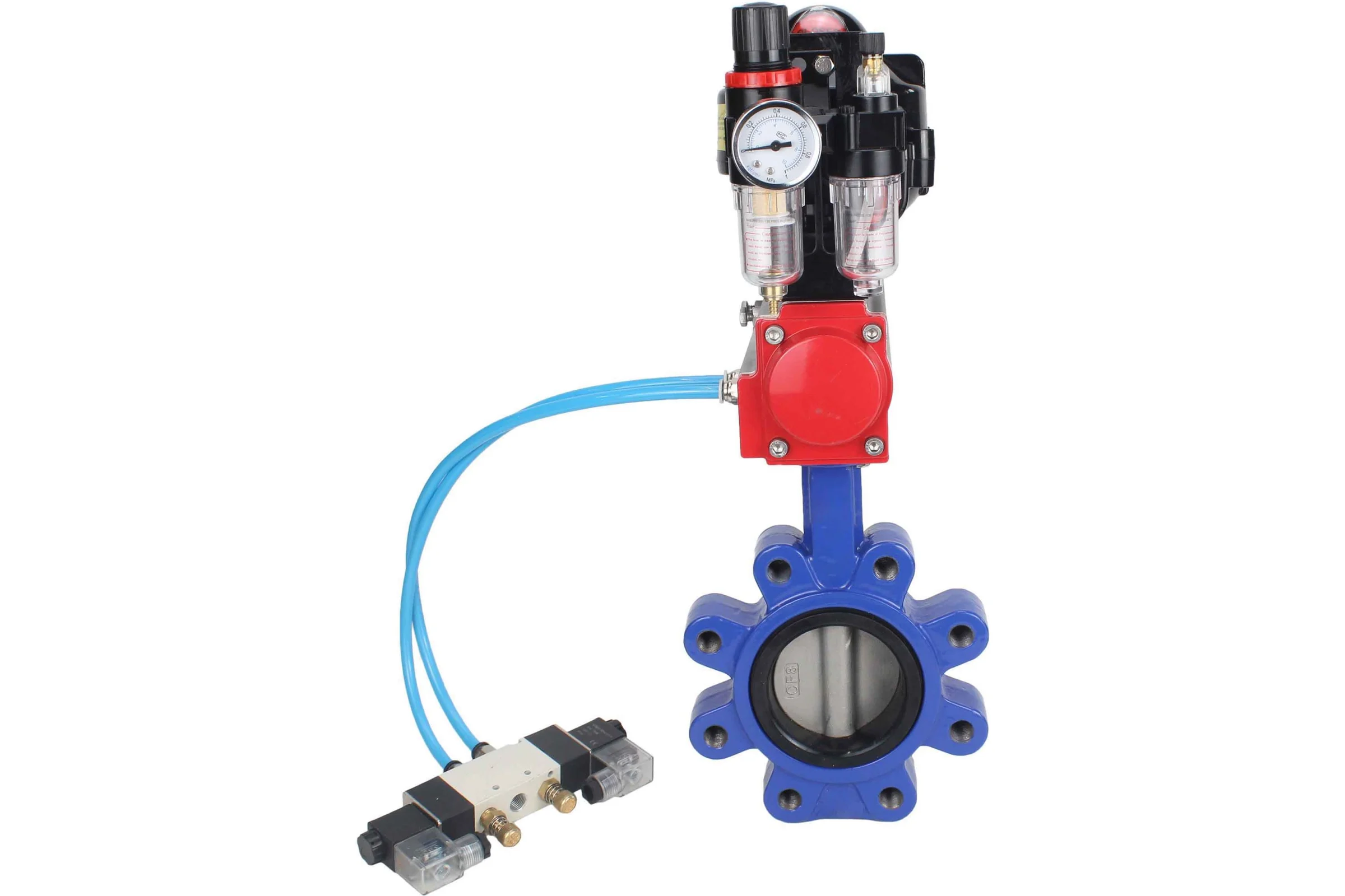 Затвор DN.ru QT450-304-NBR-2W-Fb-H Ду125 Ру16 LUG пн.привод, пн.распред., БПВ, БКВ D050-52557