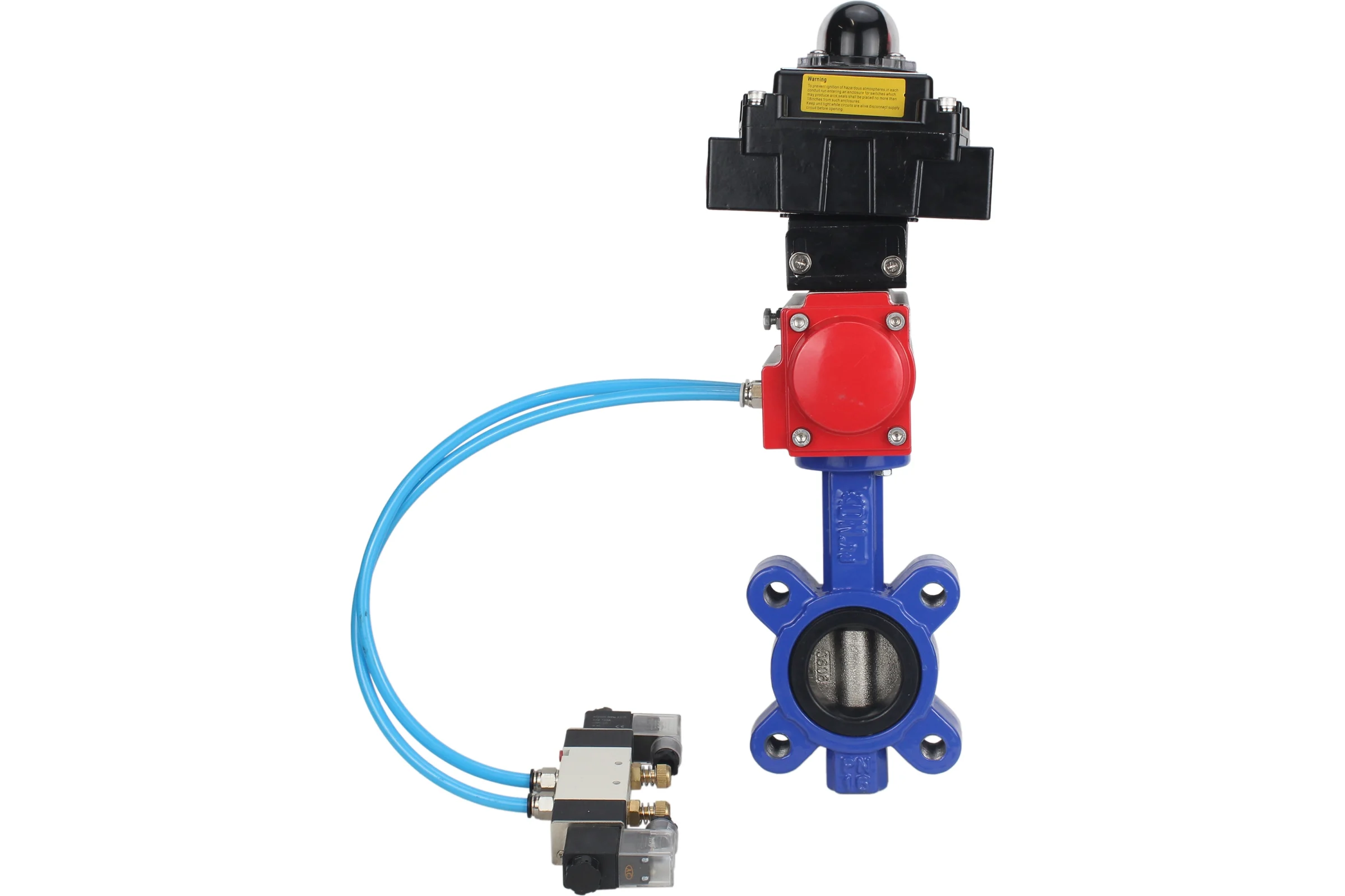 Затвор DN.ru QT450-304-NBR-2W-Fb-H Ду50 Ру16 LUG пн.привод, пн.распределитель, БКВ D050-52160