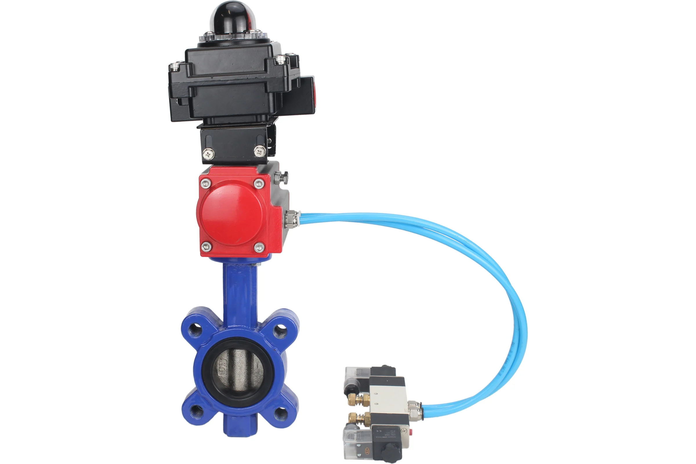 Затвор DN.ru QT450-304-NBR-2W-Fb-H Ду50 Ру16 LUG пн.привод, пн.распределитель, БКВ D050-52160