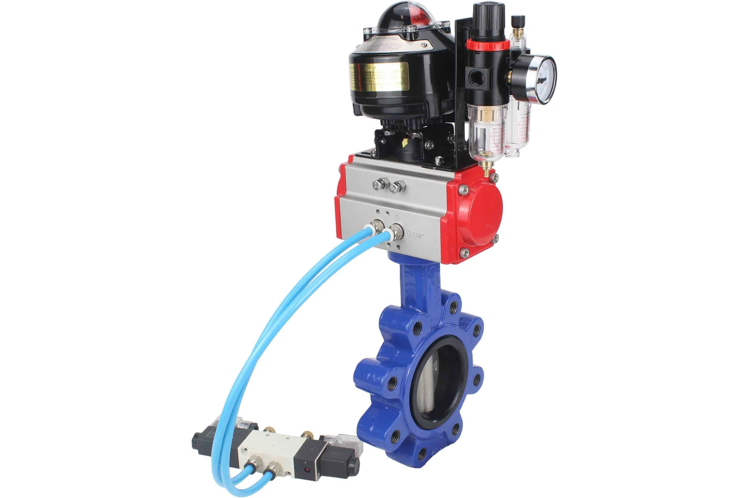 Затвор DN.ru QT450-QT450-EPDM-2W-Fb-H Ду65 Ру16 LUG пн.привод, пн.распред., БПВ, БКВ D050-52413