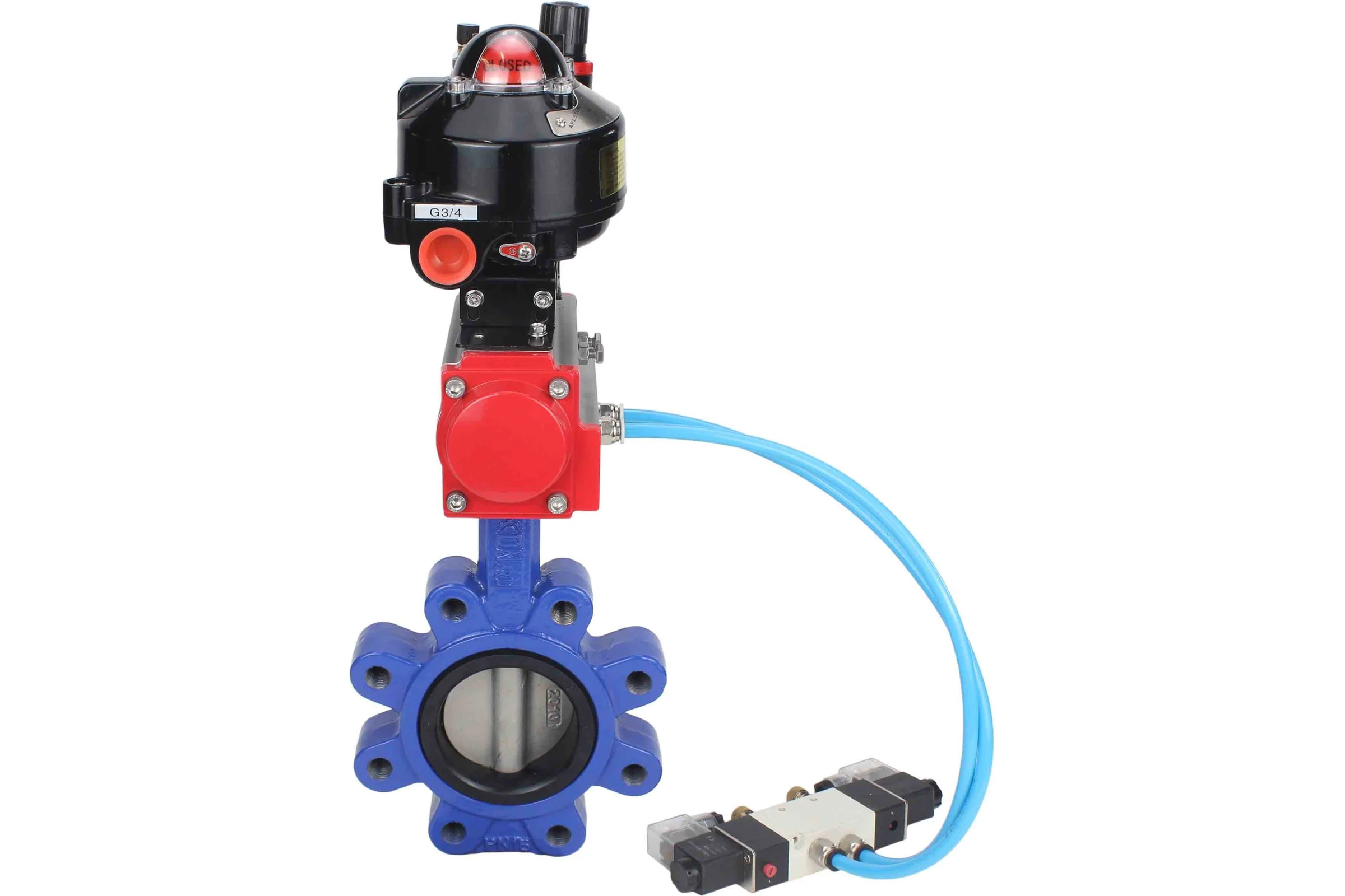 Затвор DN.ru QT450-QT450-NBR-2W-Fb-H Ду80 Ру16 LUG пн.привод, пн.распред., БПВ, БКВ D050-50983