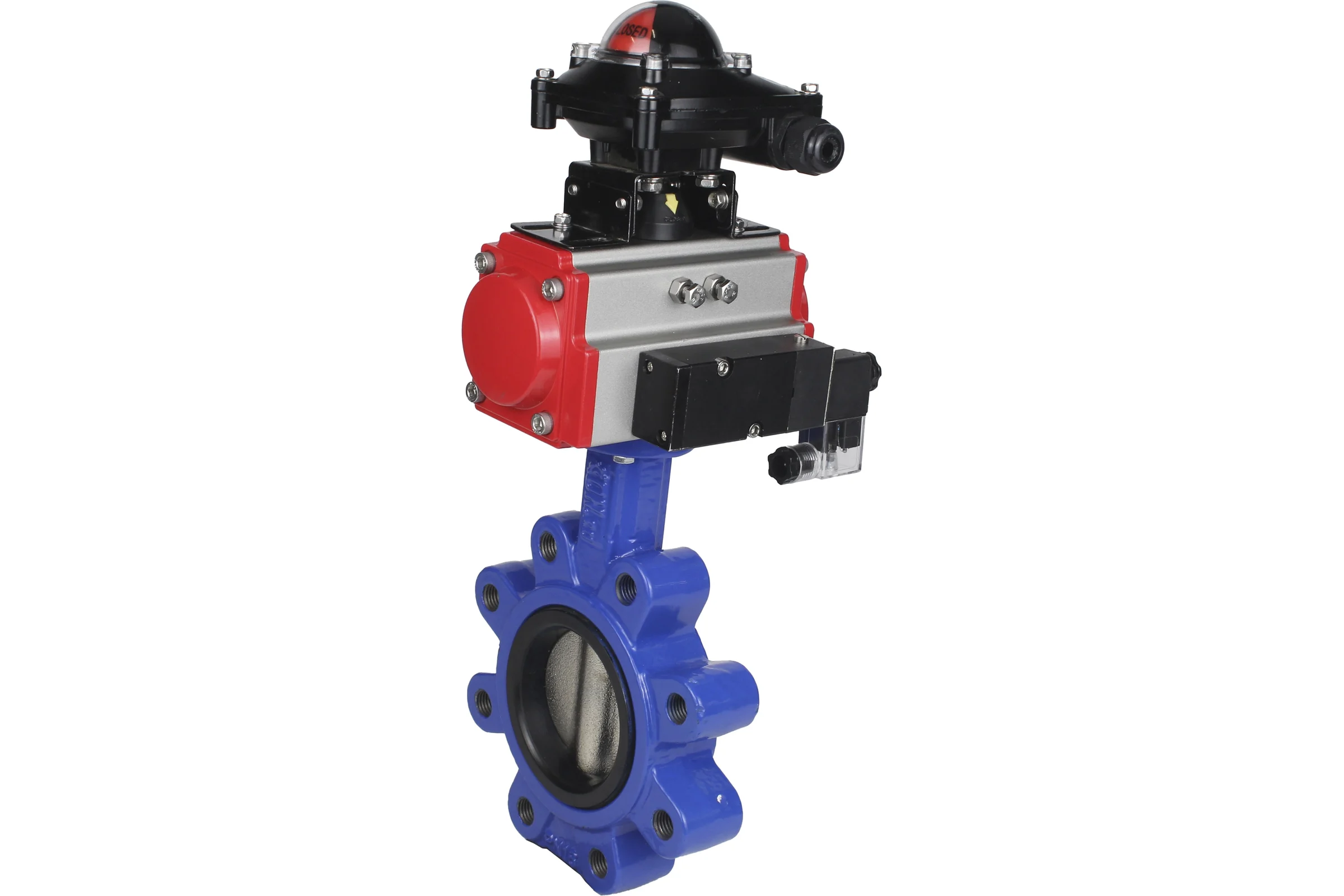 Затвор DN.ru QT450-QT450-NBR-2W-Fb-H Ду150 Ру16 LUG пн.привод, пн.распределитель, БКВ D050-52327