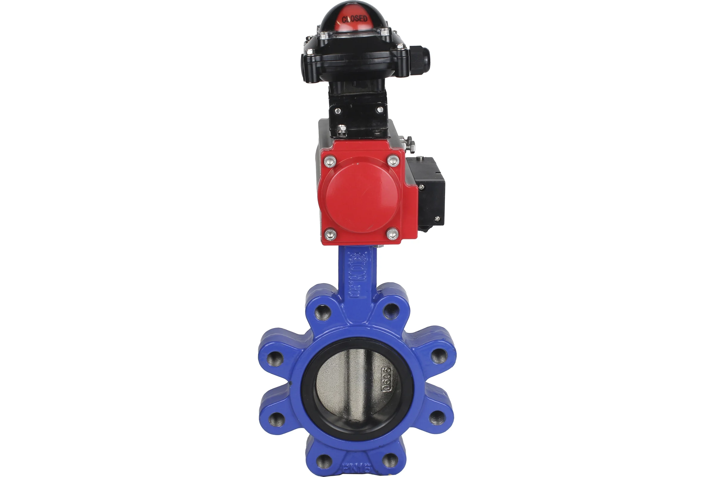 Затвор DN.ru QT450-QT450-NBR-2W-Fb-H Ду150 Ру16 LUG пн.привод, пн.распределитель, БКВ D050-52327