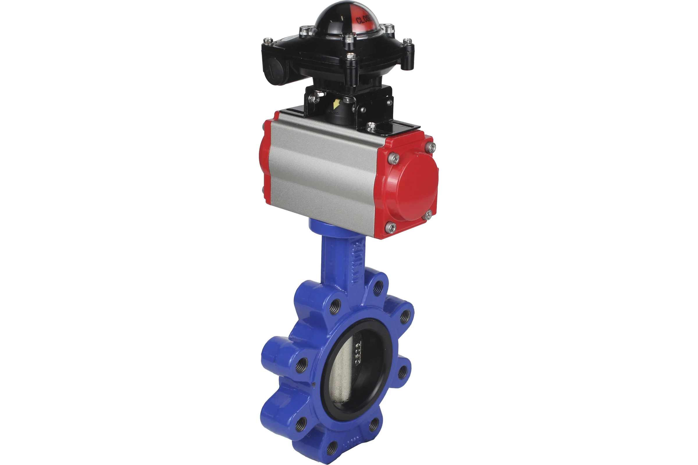 Затвор DN.ru QT450-QT450-NBR-2W-Fb-H Ду150 Ру16 LUG пн.привод, пн.распределитель, БКВ D050-52327