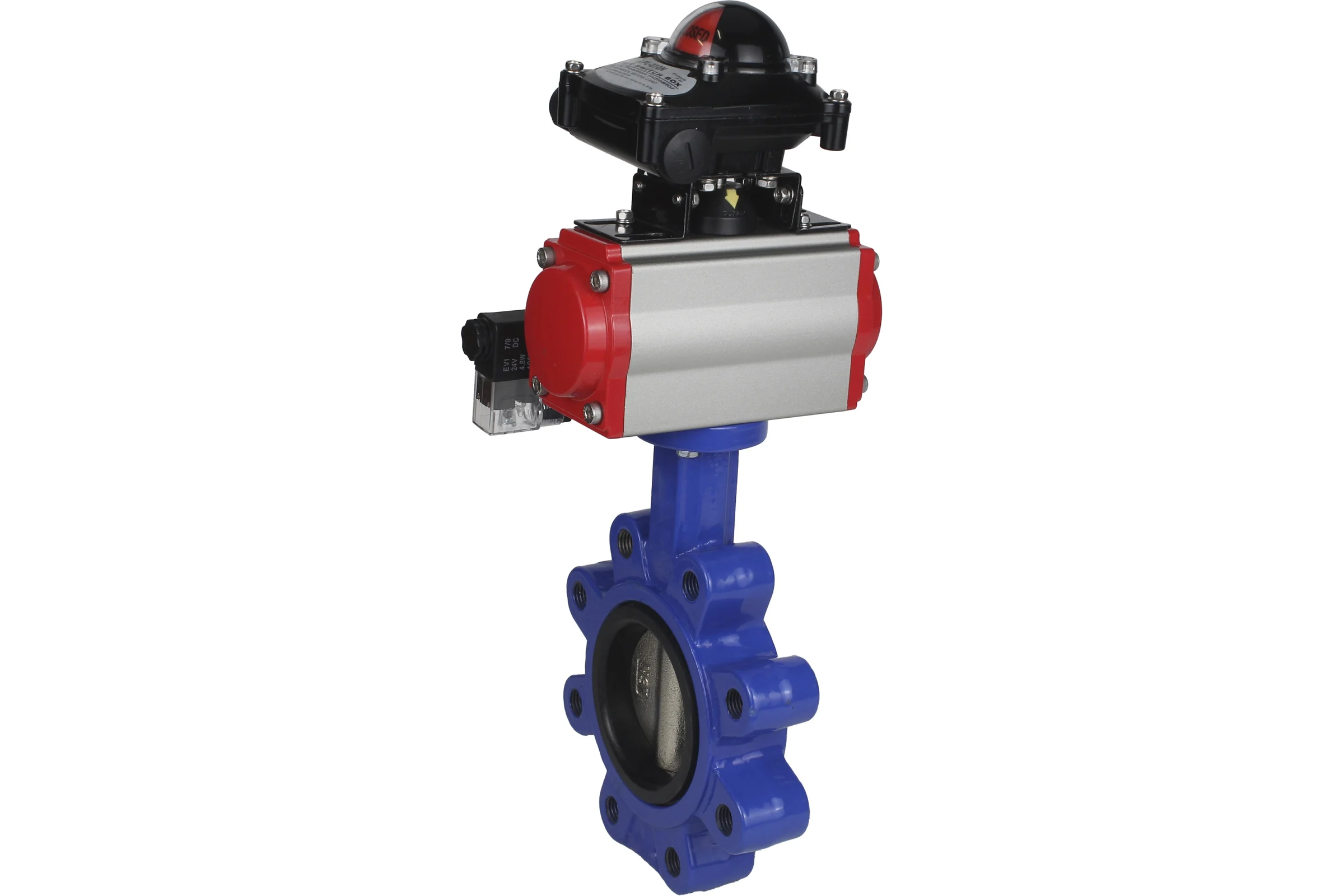 Затвор DN.ru QT450-QT450-NBR-2W-Fb-H Ду150 Ру16 LUG пн.привод, пн.распределитель, БКВ D050-52327