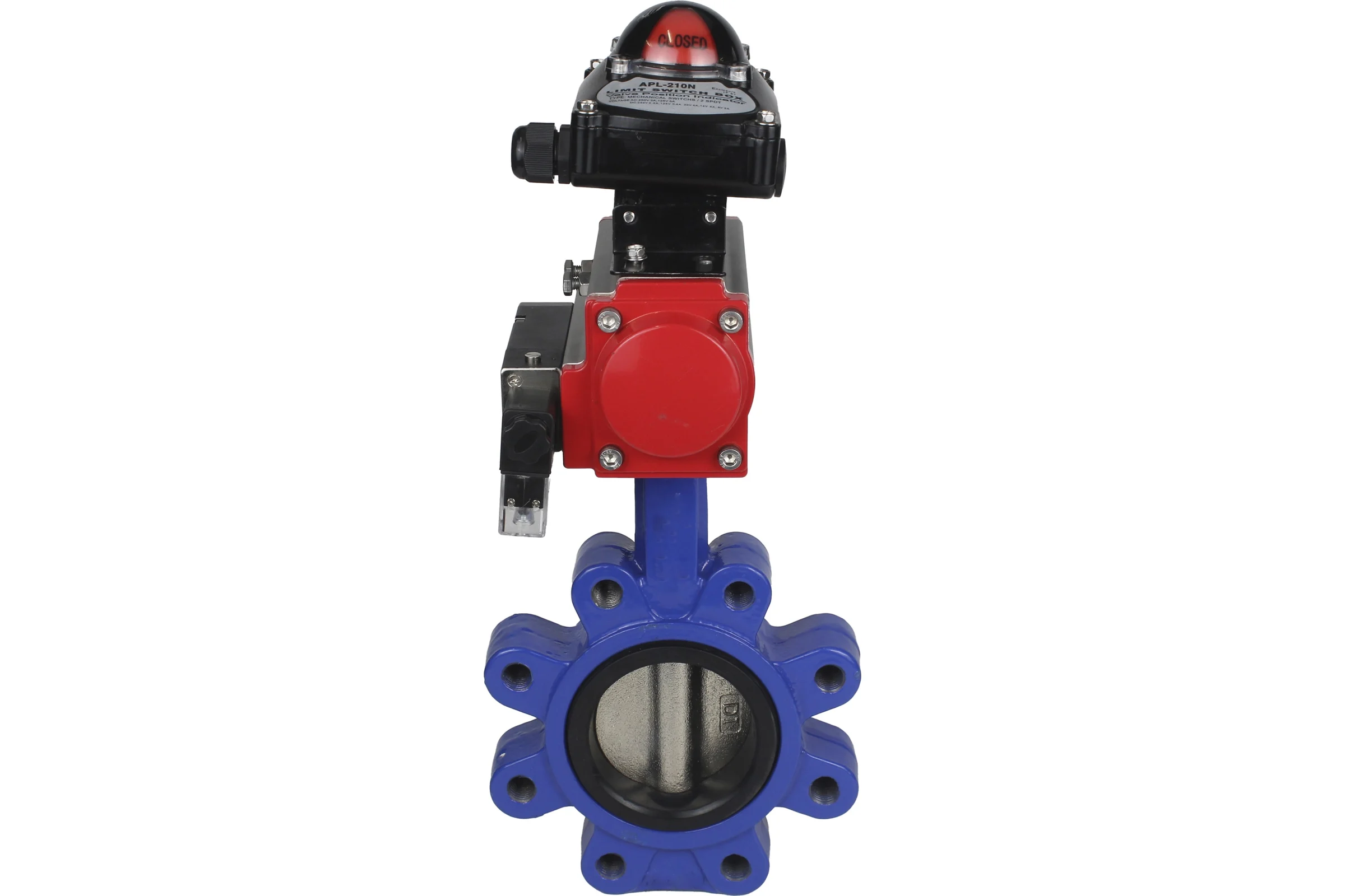 Затвор DN.ru QT450-QT450-NBR-2W-Fb-H Ду150 Ру16 LUG пн.привод, пн.распределитель, БКВ D050-52327