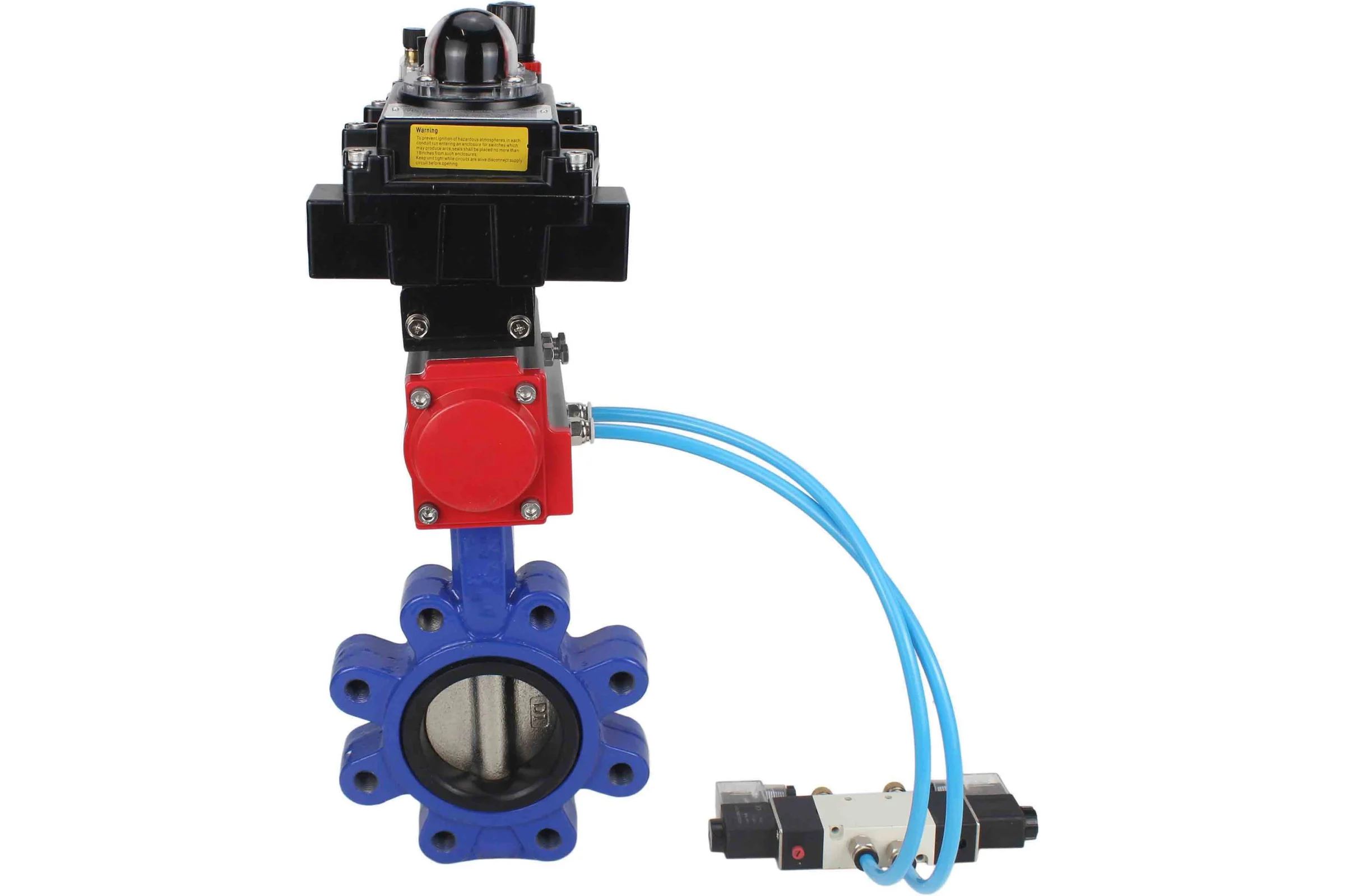 Затвор DN.ru QT450-QT450-NBR-2W-Fb-H Ду150 Ру16 LUG пн.привод, пн.распред., БПВ, БКВ D050-51616