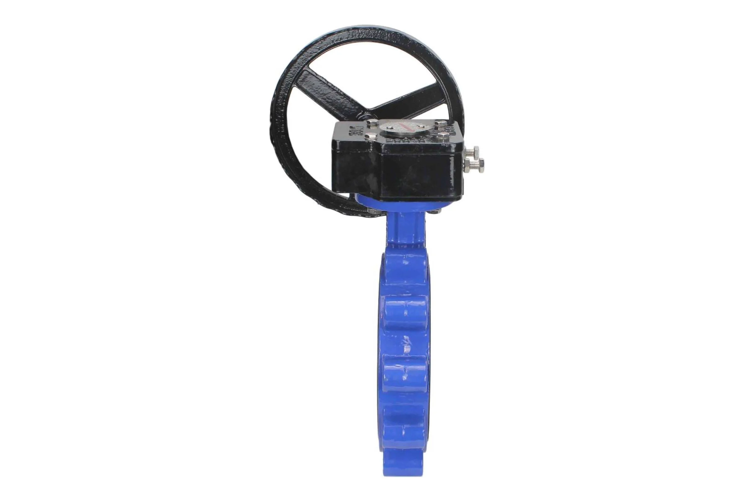 Дисковый затвор DN.ru поворотный QT450-QT450-NBR-2W-Fb-R Ду200 Ру16 LUG с редуктором D050-49958