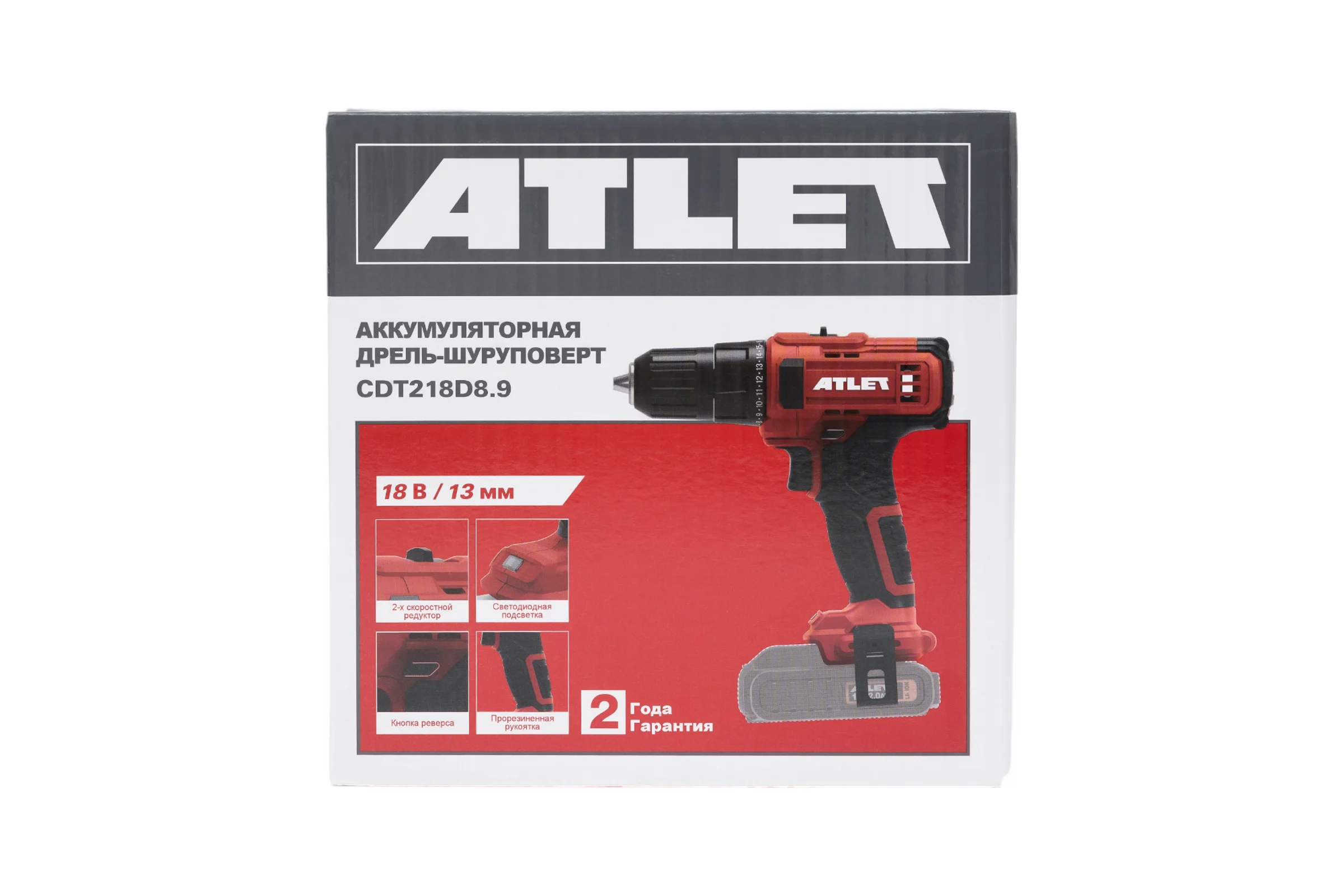 Аккумуляторная дрель-шуруповерт ATLET CDT218D8.9